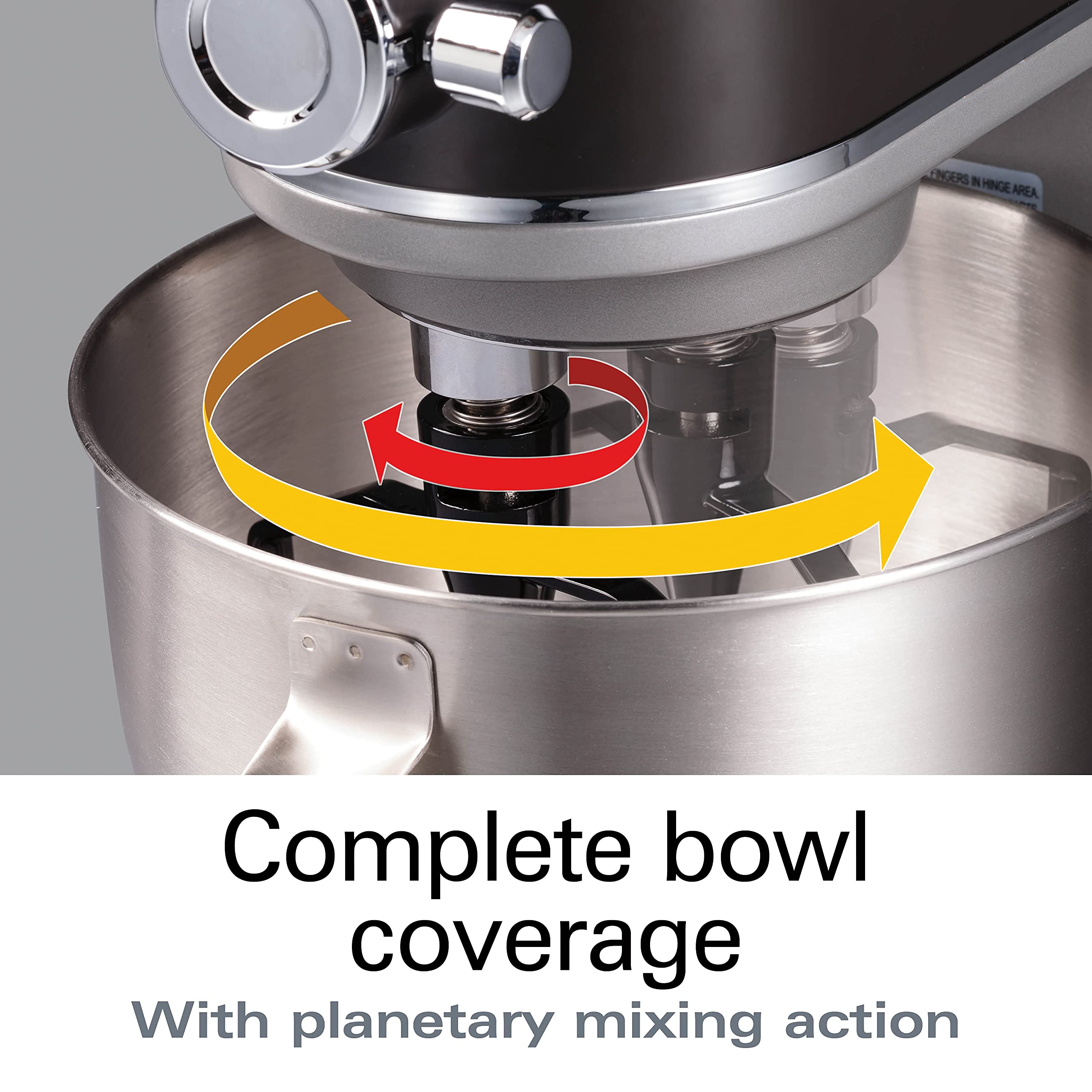 Hamilton Beach Professional 5 Quart All-Metal Stand Mixer - 12 Speed Settings with Flat Beater, Dough Hook & Whisk - Heavy Duty Kitchen Mixer for Baking Bread, Cakes & Cookies - Perfect for Home Bakers & Professional Chefs