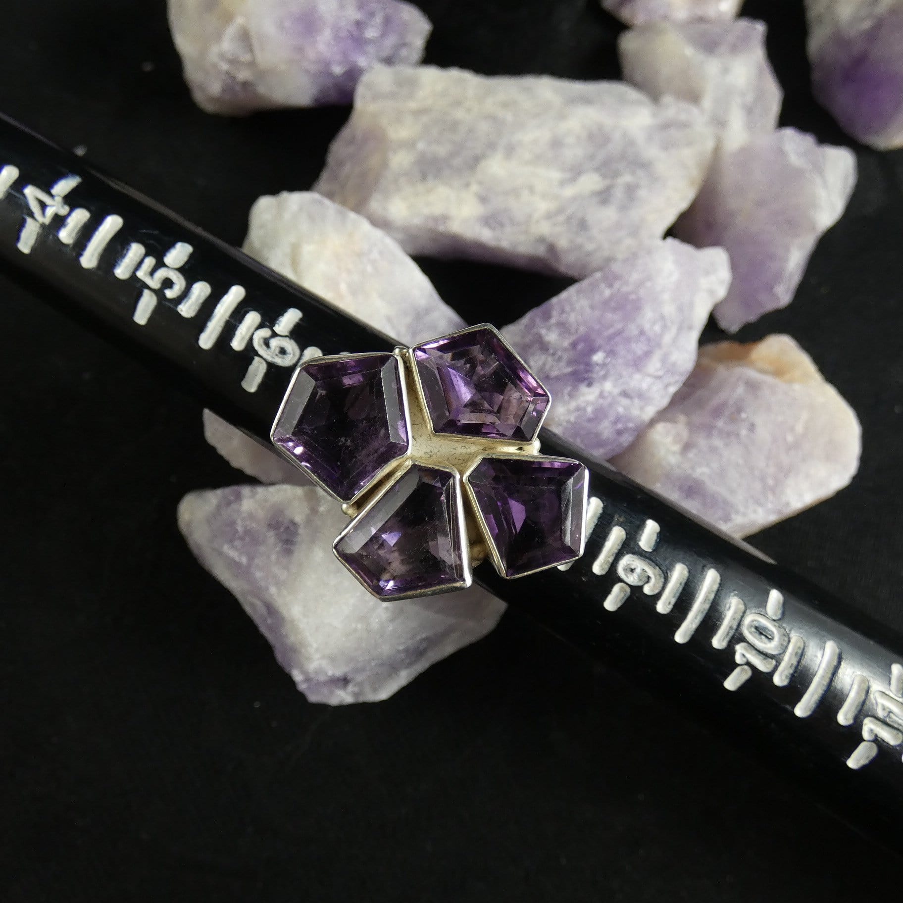 Natural Amethyst Gemstone Ring for Women - Size 7 | Elegant Purple Crystal Jewelry Gift for Birthday, Anniversary & Special Occasions
