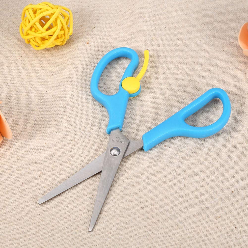 Stainless Steel Baby Food Scissors for Toddlers - Safe Training Scissors for Preschool Kids (Blue) - Perfect for Cutting Formula Powder, Fruits & Soft Foods