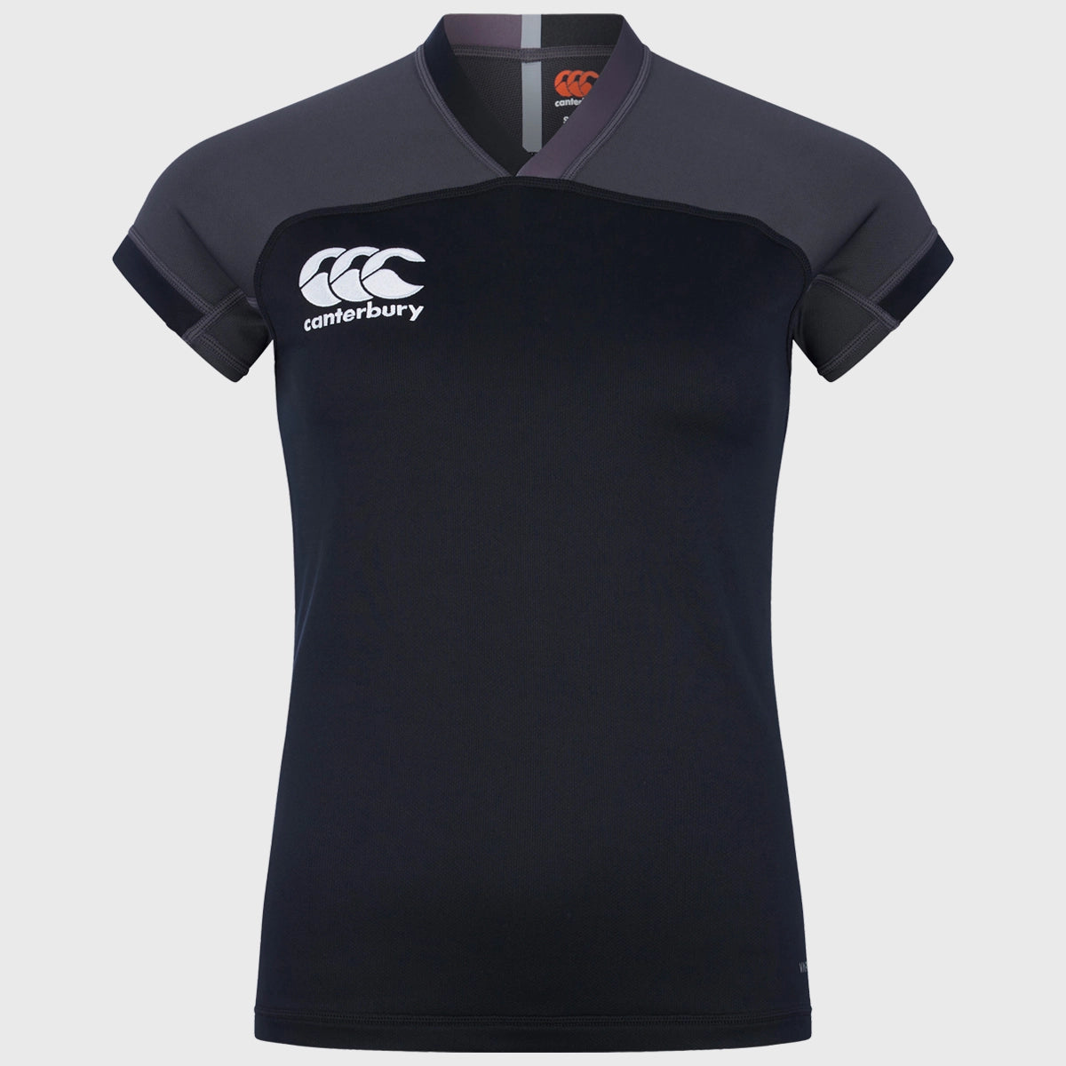 Canterbury Women's Evader Rugby Training Jersey - Breathable Performance Jersey for Rugby Practice & Games - Perfect for Training, Matches & Team Sports (Black)