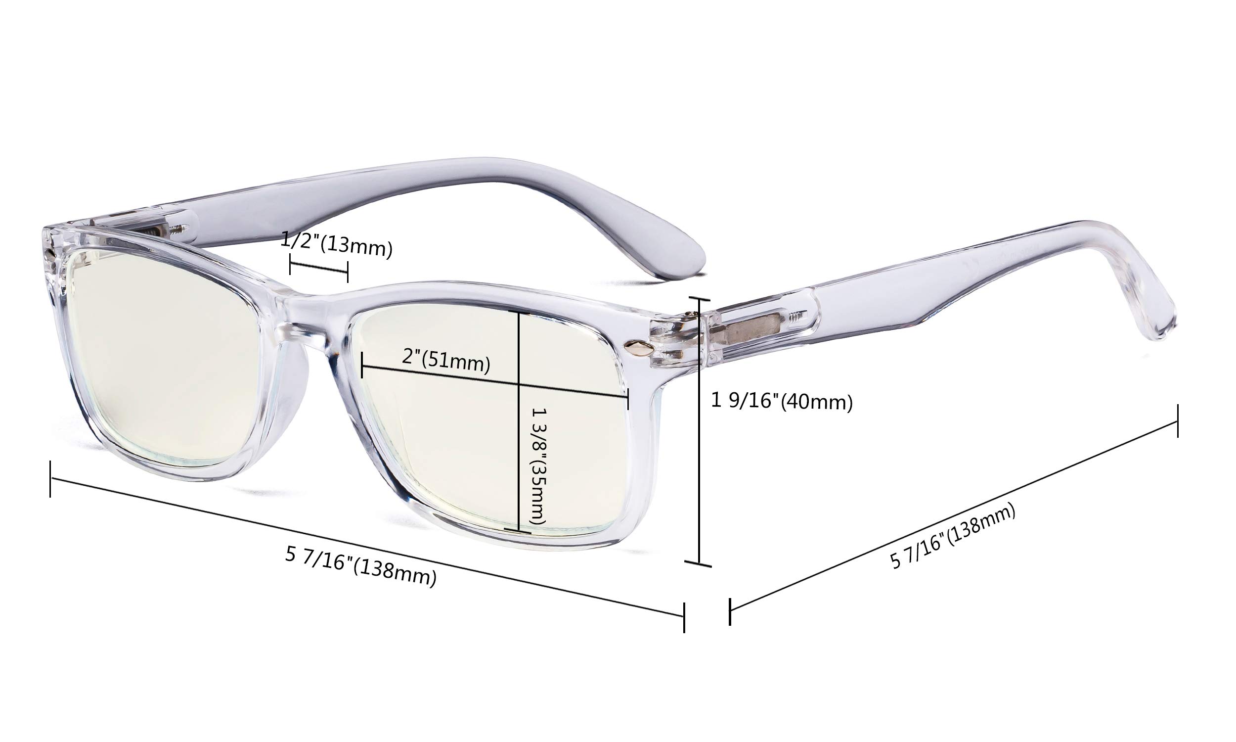 Blue Light Blocking Computer Glasses for Women - Anti Glare Reading Glasses with UV Protection - Reduce Eye Strain for Work, Gaming & Screen Time