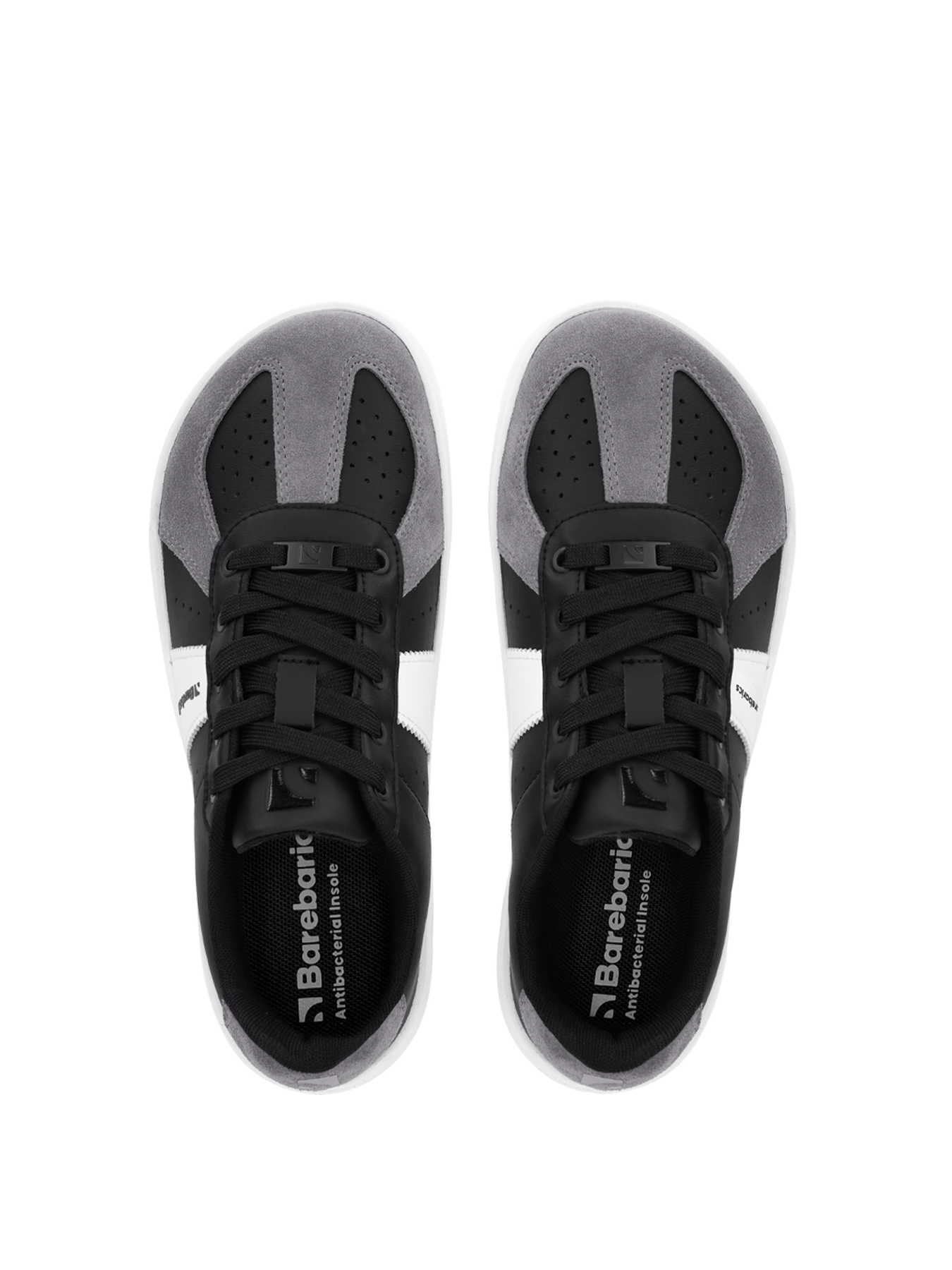 Barefoot Sneakers Barebarics Icara - Black & Dark Grey | Minimalist Running Shoes for Men & Women | Perfect for Trail Running, Gym Workouts & Everyday Comfort