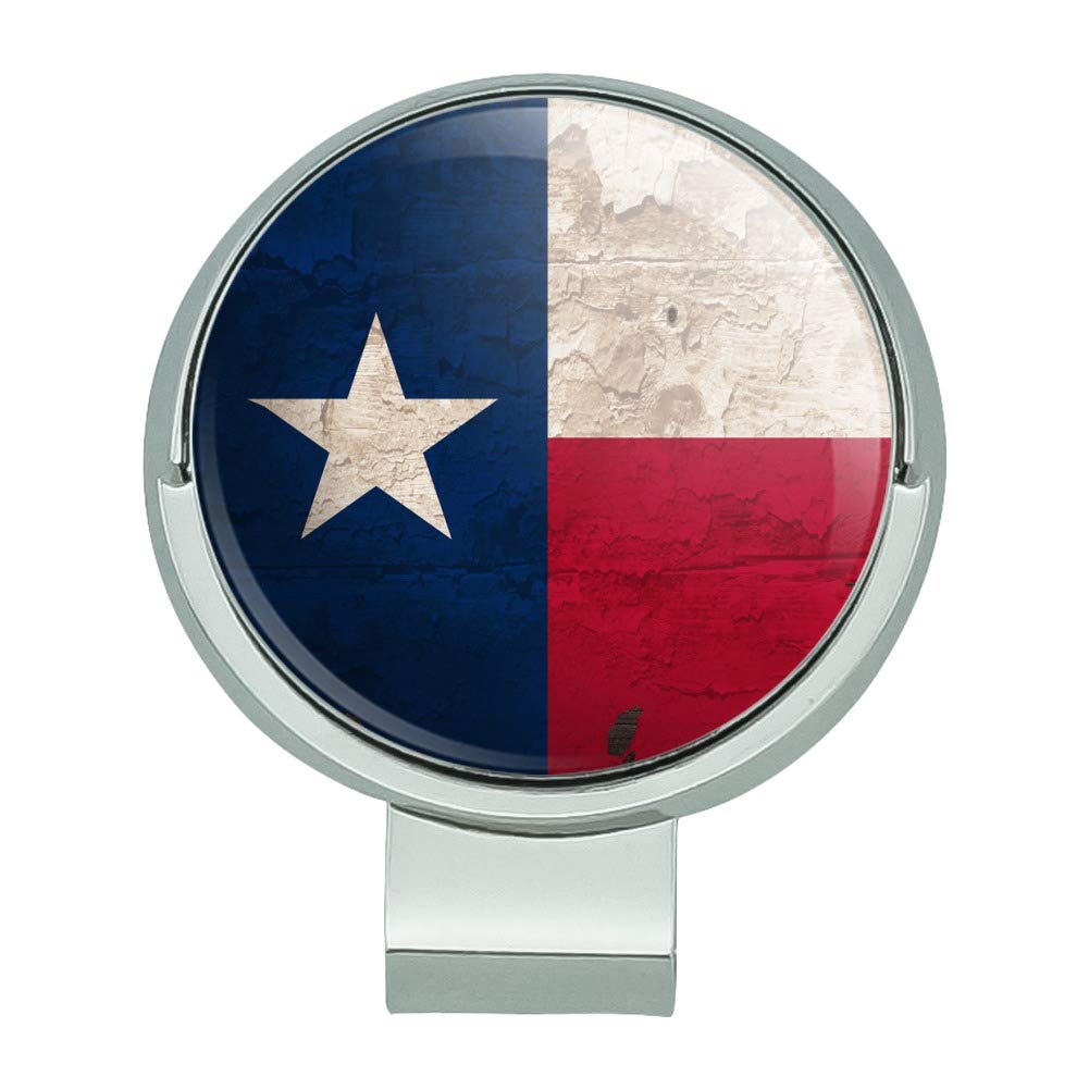 Vintage Distressed Texas State Flag USA Golf Hat Clip with Magnetic Ball Marker - Perfect for Golfers & Patriotic Sports Fans