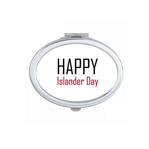 DIYthinker Portable Folding Double-Sided Makeup Mirror - Perfect for Travel, Home & Canada Islander Day Celebrations | Handheld Compact Vanity Mirror with Blessing Design