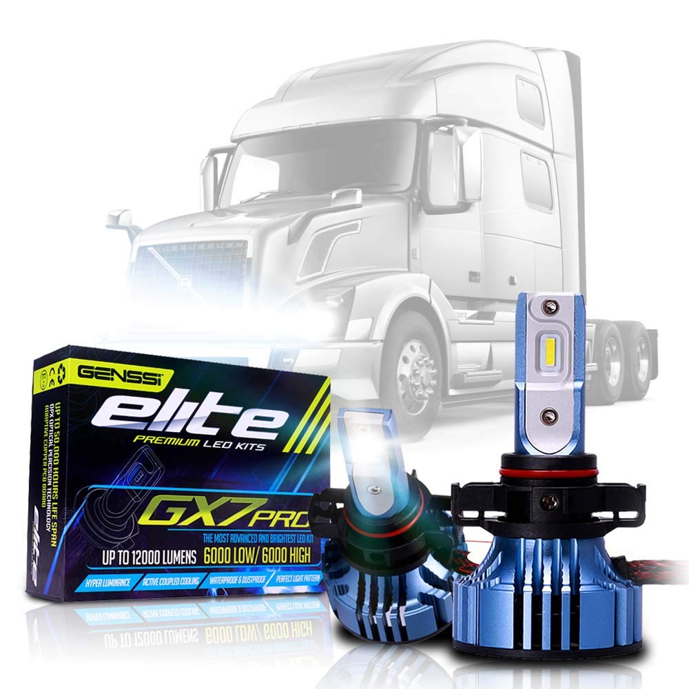 Volvo VN VNL Semi Truck LED High Beam Conversion Kit - Compatible with 2004-2017 Models - Bright White Light for Night Driving & Highway Safety