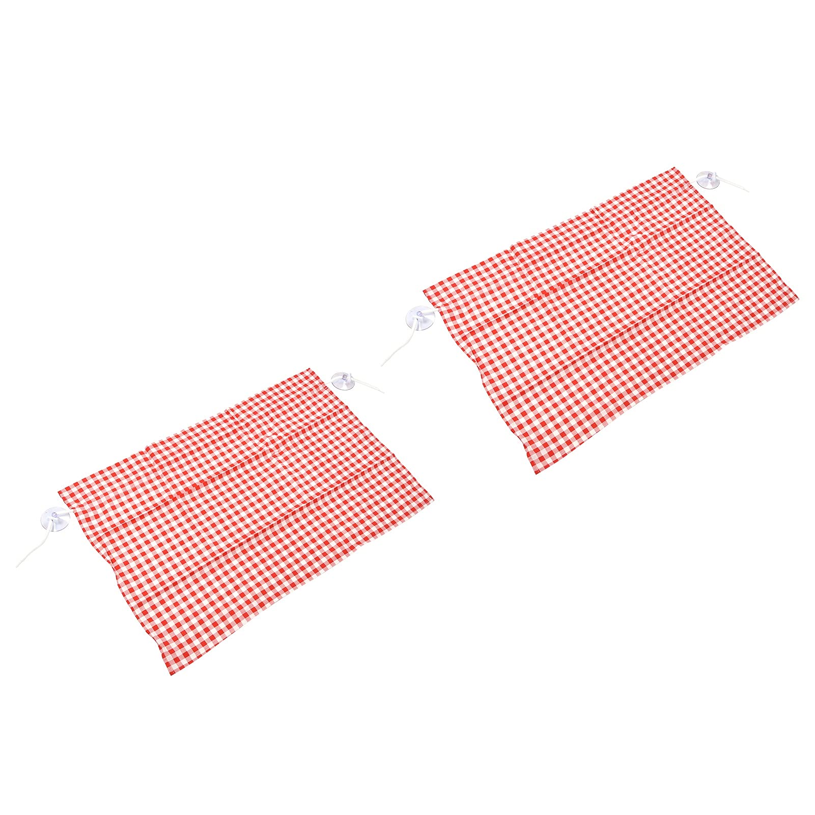Liyeeo Car Window Shade - Removable Privacy Protection Car Curtain with 4 Suction Cups for Cars & Vans (Red Plaid) | Perfect for Road Trips, Baby Protection & Sun Blocking