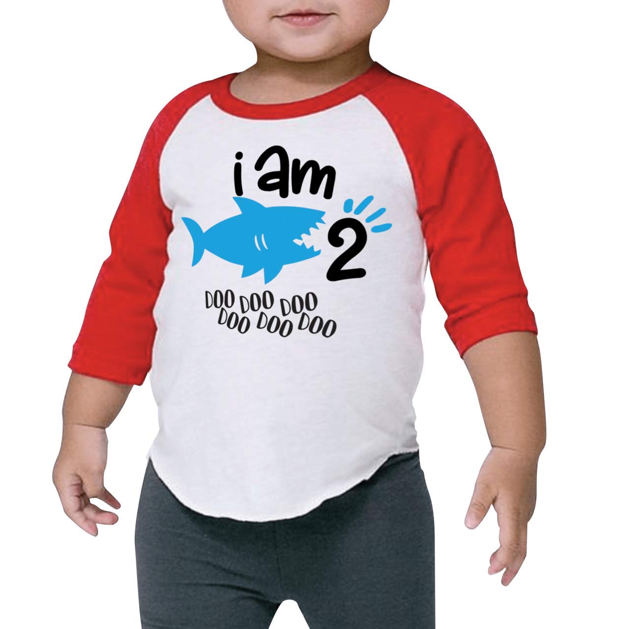 2nd Birthday Shark Shirt for Boys - Cute Shark Outfit for Toddler Birthday Party & Photo Shoot