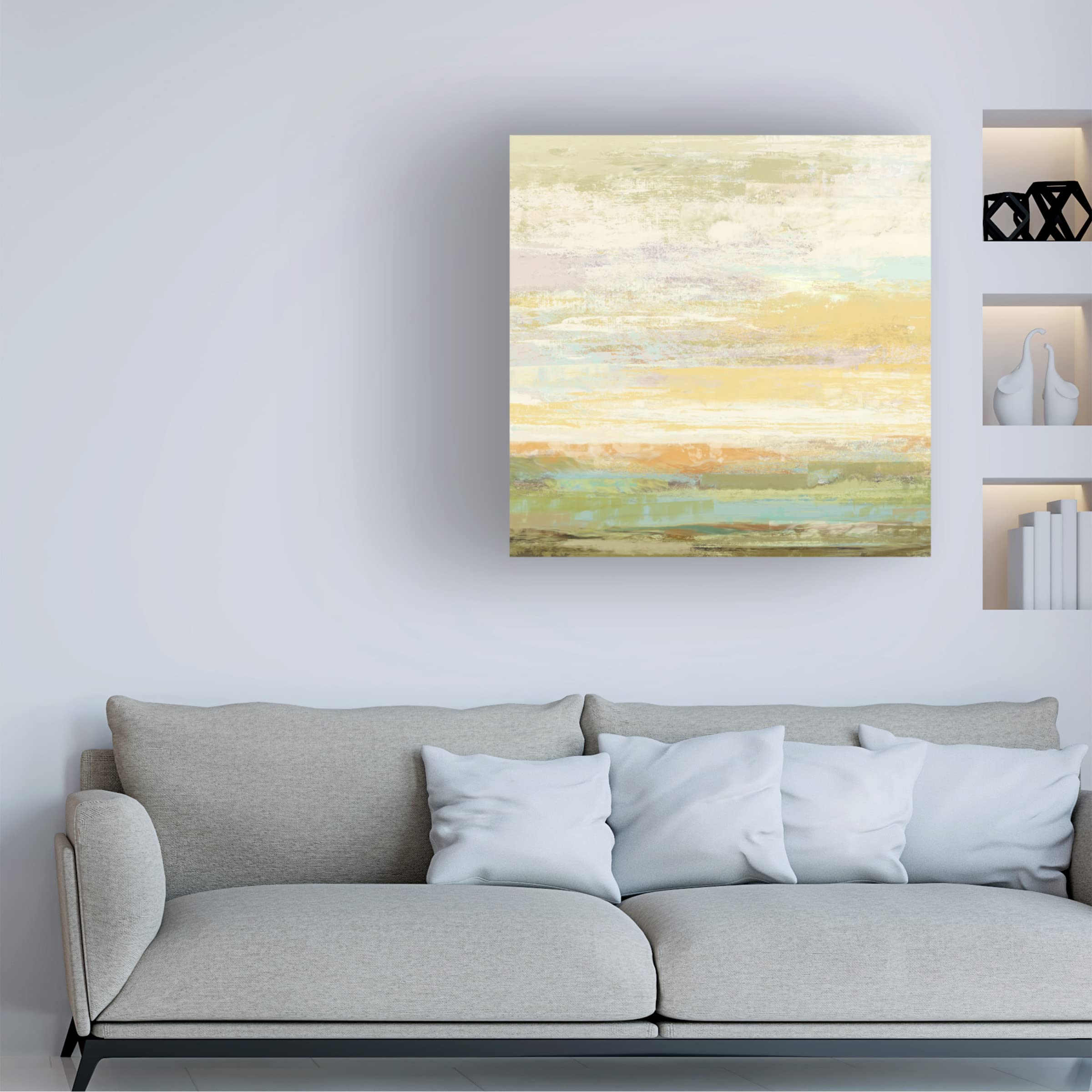 Trademark Fine Art 'Echo Canyon' Canvas Wall Art by Suzanne Nicoll - Stunning Landscape Painting for Living Room, Bedroom & Office Decor
