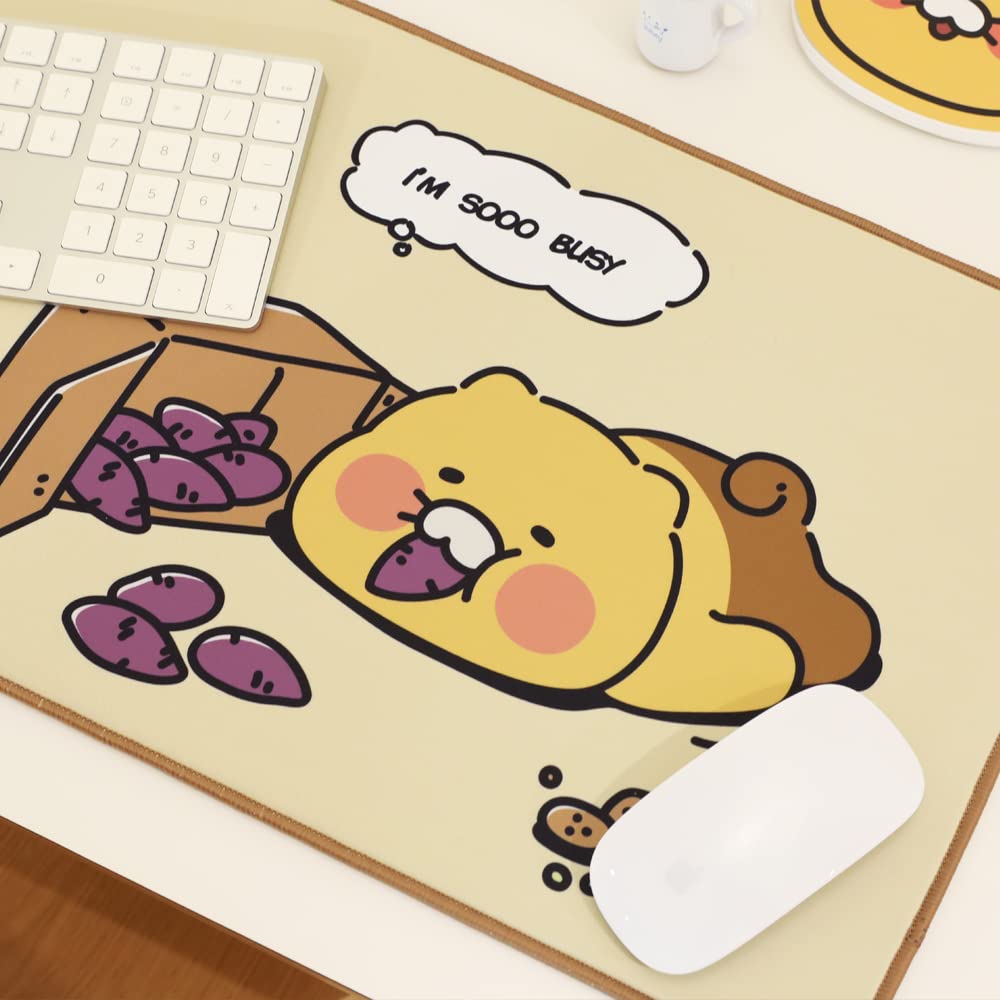 KAKAO FRIENDS Choonsik Gaming Mouse Pad - XXL Non-Slip Desk Mat for Keyboard & Mouse - Cute Cat Character Design for PC Gamers & Office Workstations