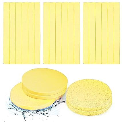 BANIRA Facial Cleansing Sponge Puff - 12PCS Exfoliating Wash Pads for Makeup Removal & Deep Cleaning | Gentle on Skin, Perfect for Daily Face Wash & Beauty Routine
