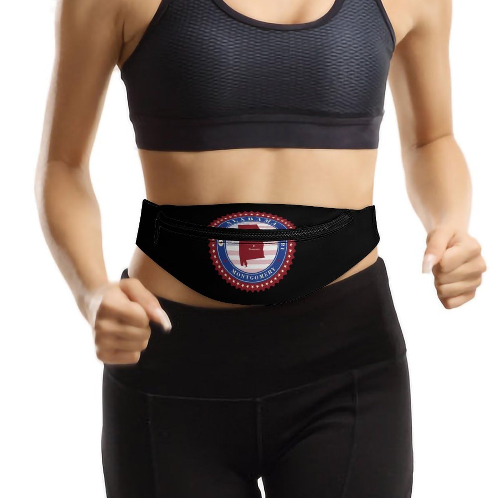 Alabama State Logo Waist Bag - Adjustable Strap Crossbody Pouch for Women & Men - Perfect for Travel, Hiking, and Outdoor Activities