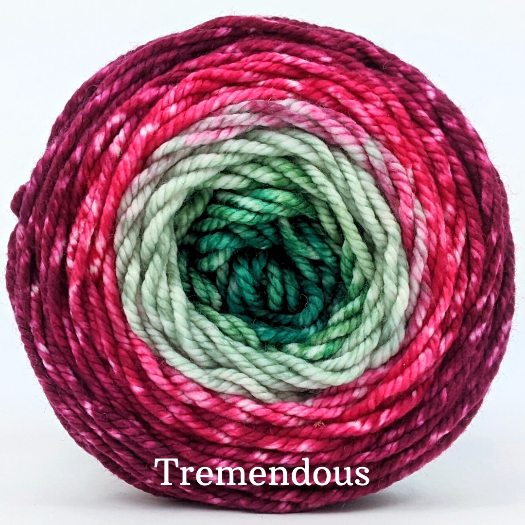 Knitcircus Yarns Sleigh Ride Gradient Yarn - Hand-Dyed Ready to Ship for Knitting & Crocheting - Perfect for Scarves, Shawls & Sweaters