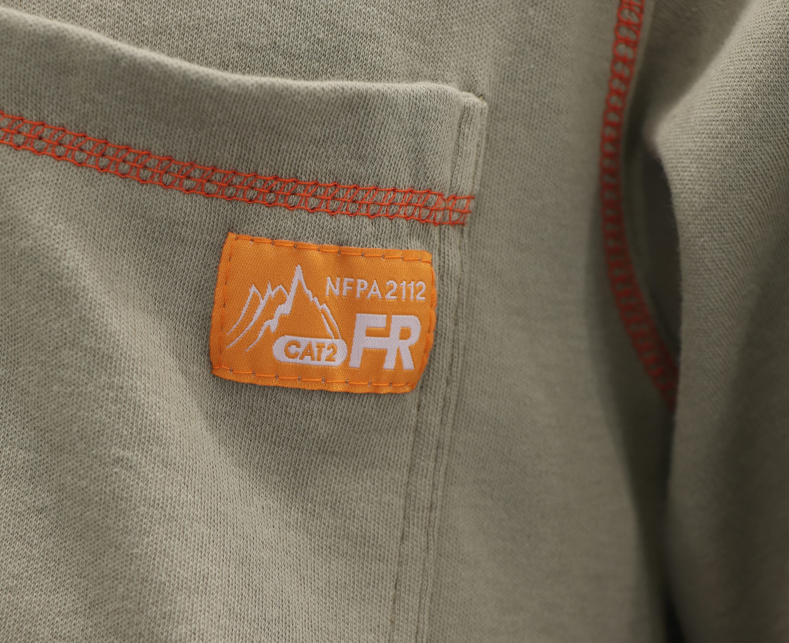 Flame Resistant T-Shirts for Men - 100% Cotton Pre-Washed FR Work Shirts | OSHA Compliant Safety Apparel for Construction, Welding & Industrial Work