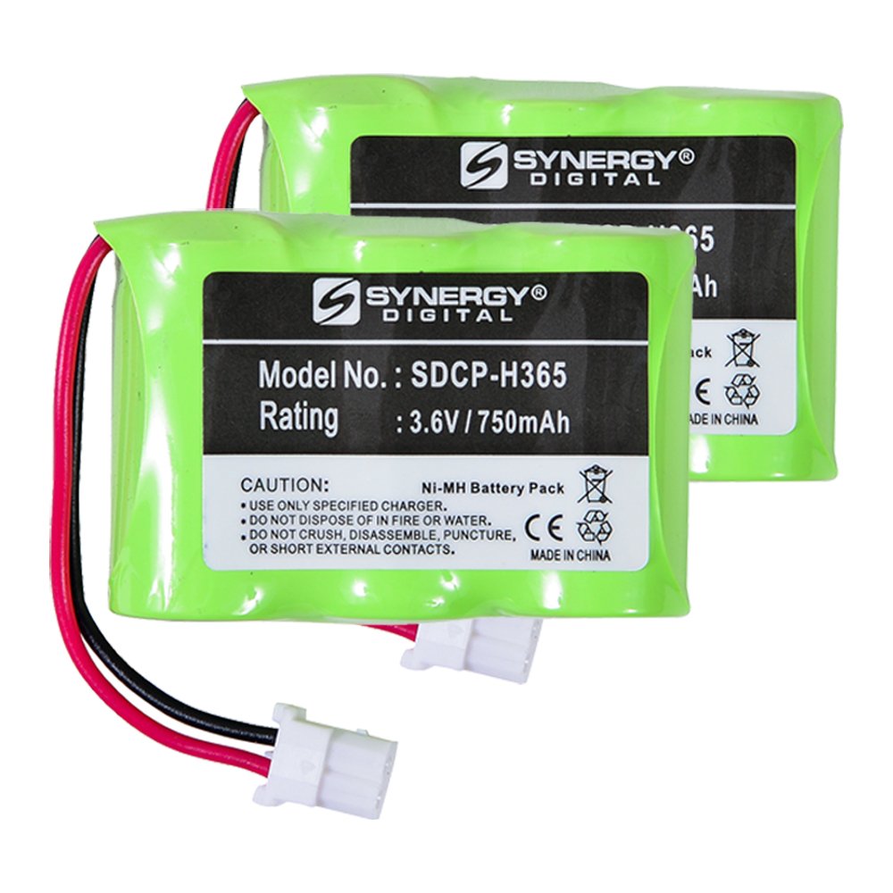 Walker W-9001 Cordless Phone Battery Combo Pack - 2 x SDCP-H365 Replacement Batteries for Panasonic Phones | Long-Lasting Power for Home & Office Use