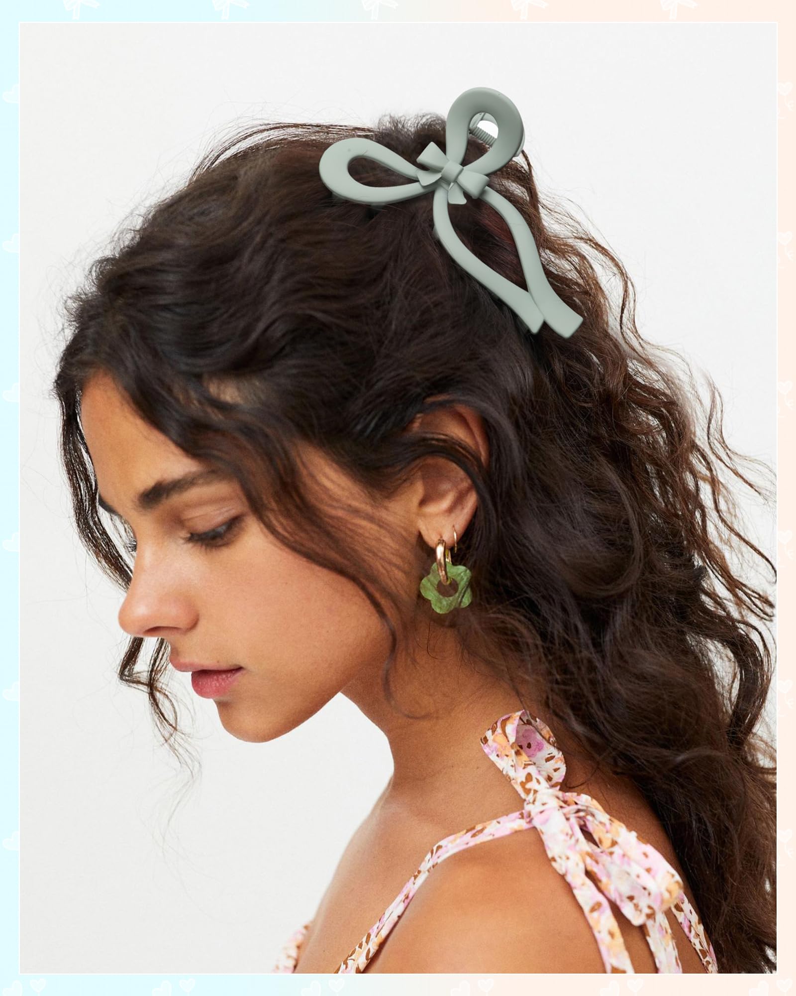 4 PCS Large Bow Hair Clips for Women - 5