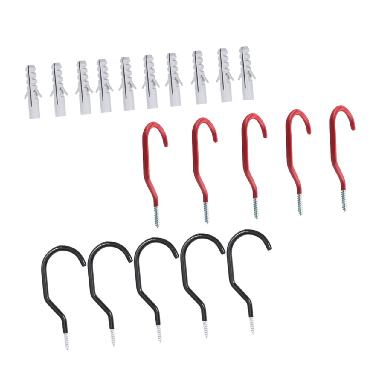 Outanaya 10-Pack Heavy Duty Steel Wall Mount Bike Hooks - Space Saving Bike Storage Rack for Garage, Shed, or Home Organization - Perfect for Mountain Bikes, Road Bikes, and Cycling Gear