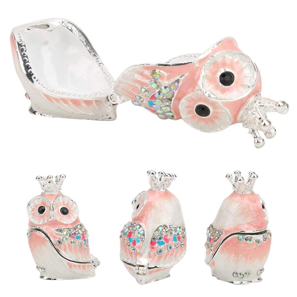 Premium Owl Trinket Box - Handcrafted Owl Decor for Home & Office - Perfect for Jewelry Storage, Gift Giving, and Shelf Display