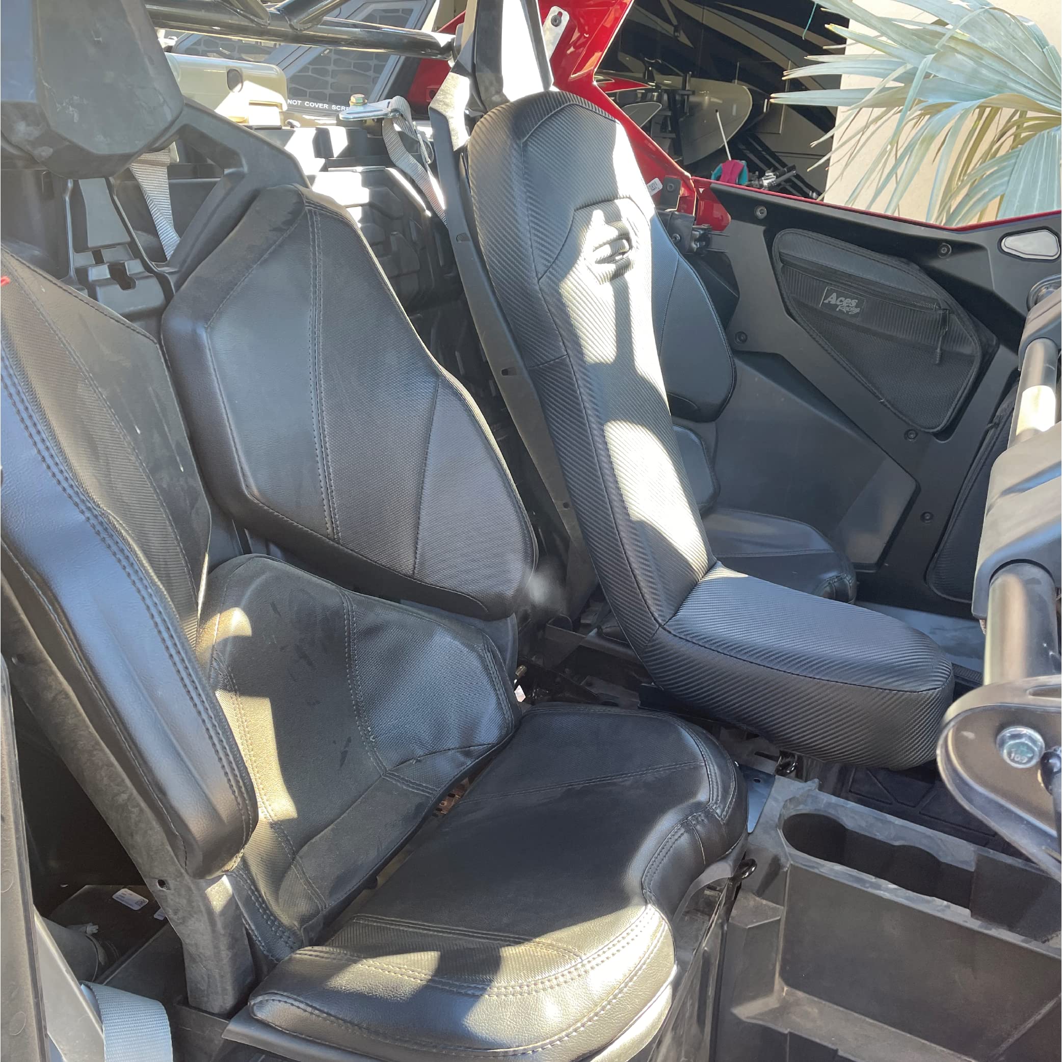 Aces Racing Polaris Pro XP Bump Seat for 2020+ XP4 Models - Rear Seat for 4-Seat UTVs (Black) - Perfect for Off-Road Adventures, Hunting & Trail Riding (5001)