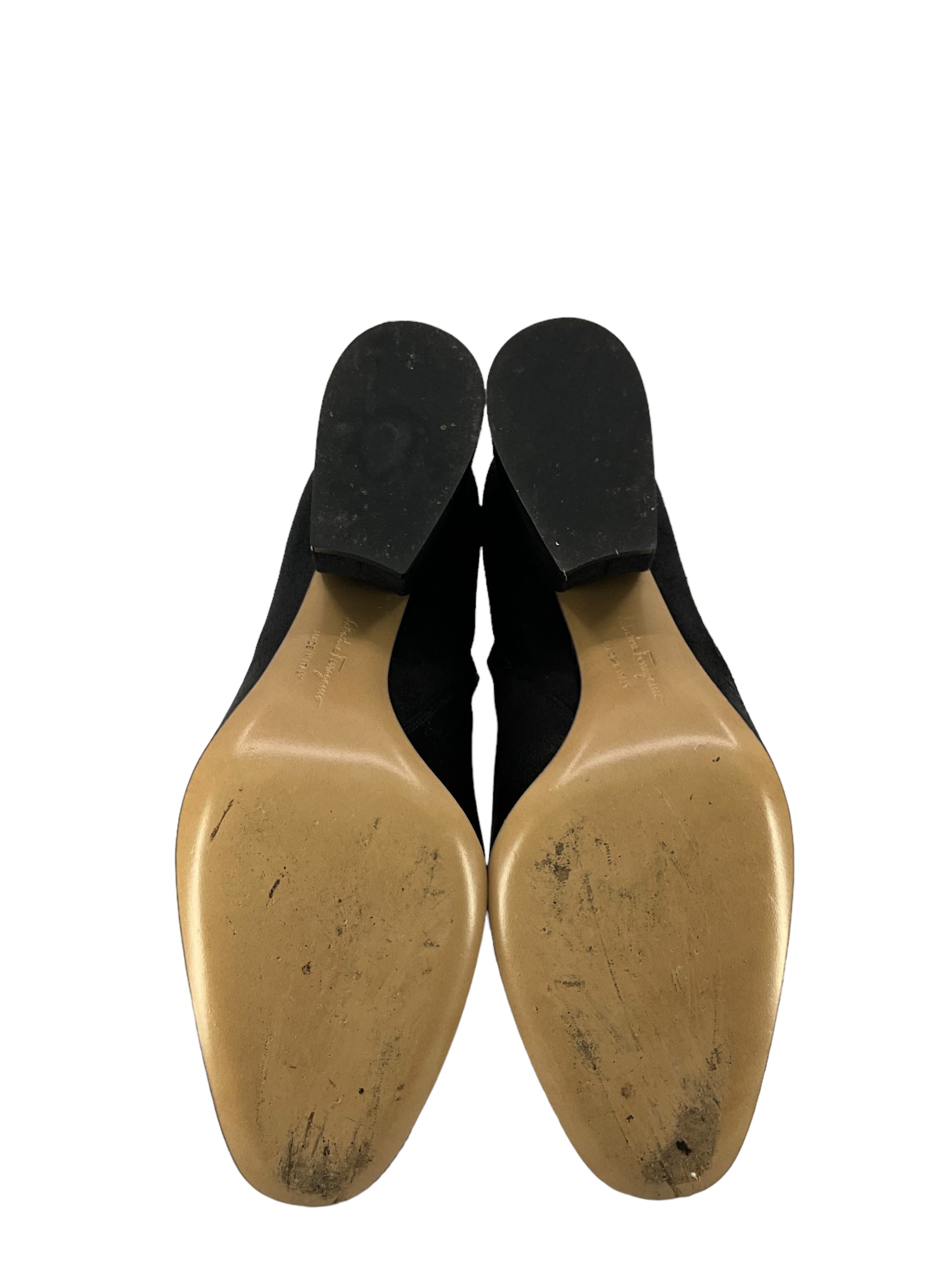 Salvatore Ferragamo Pisa Suede Booties Women's Size 6 | Genuine Leather Ankle Boots for Fall & Winter | Perfect for Office, Date Night & Casual Outfits