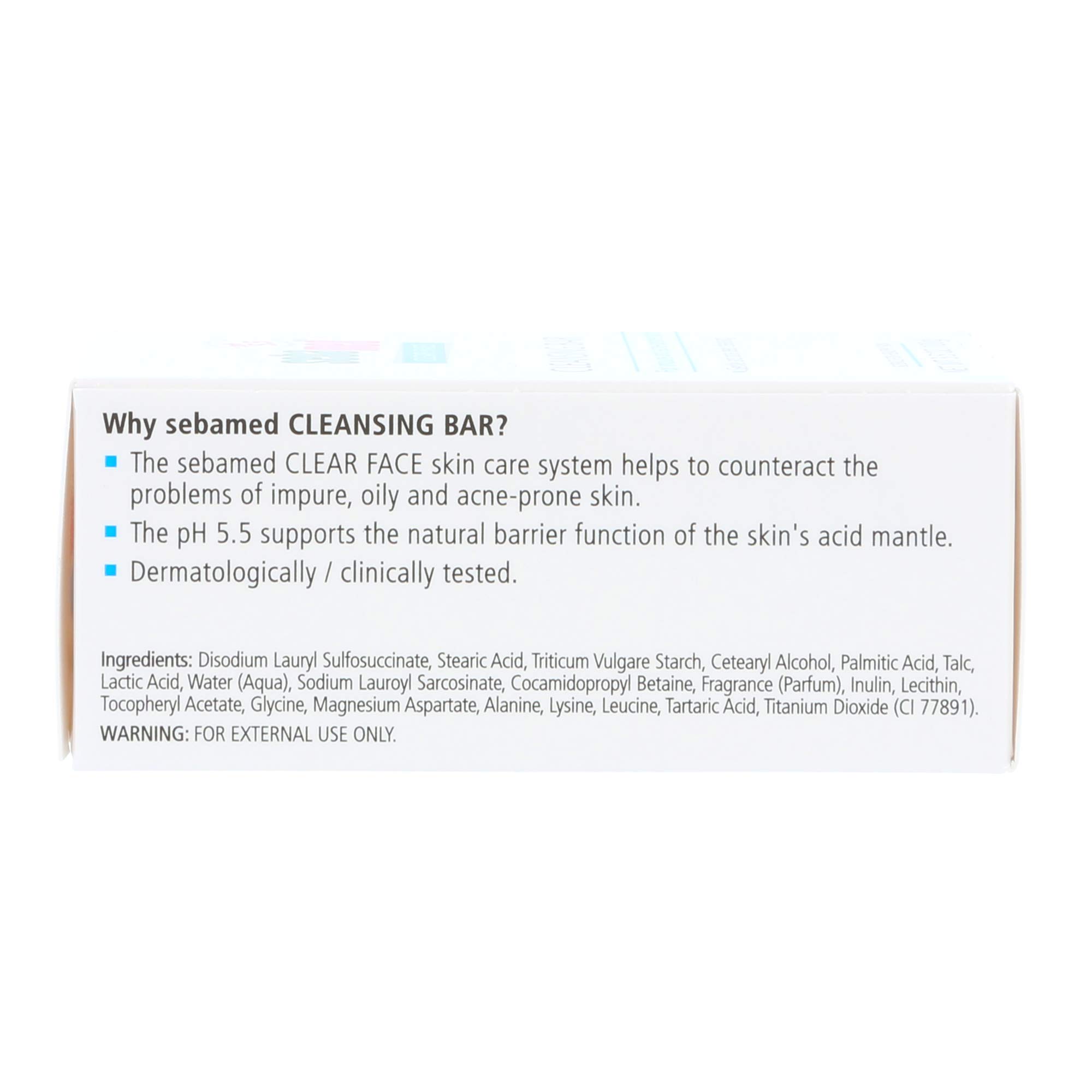 Sebamed Clear Face Teenage Cleansing Bar 100g - Gentle pH 5.5 Formula for Acne-Prone Skin - Reduces Pimples & Blackheads - Dermatologist Recommended - Pack of 2 - Perfect for Daily Teen Skincare Routine & Travel