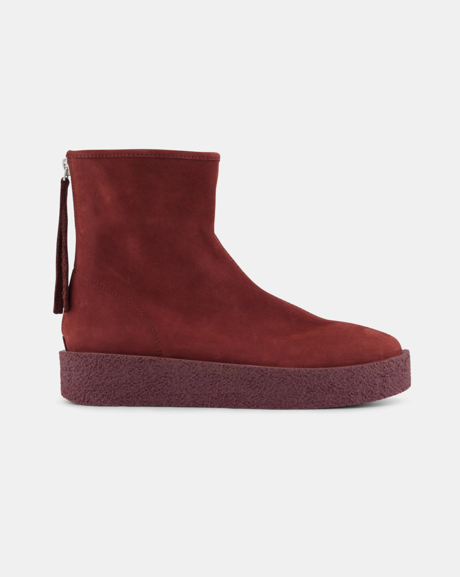 Premium Leather Shadow Boots with Cherry Suede Accents - Stylish Ankle Boots for Women, Perfect for Fall Fashion, Date Nights & Office Wear