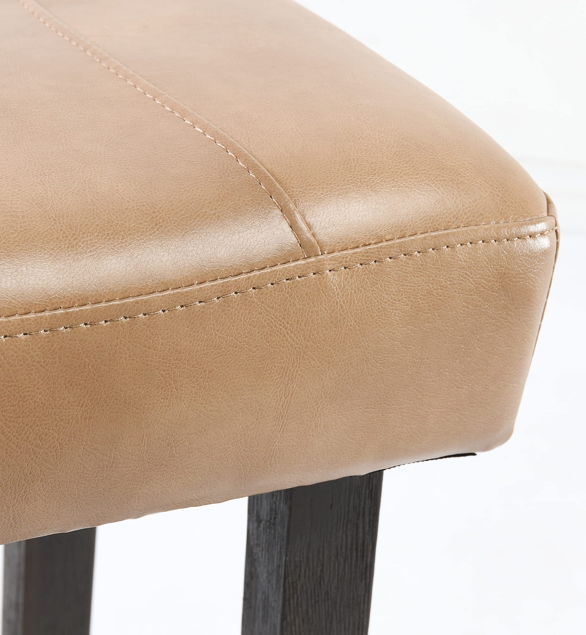 Kosas Home Lauri Backless Counter Stool with Vegan Leather Cushion 26