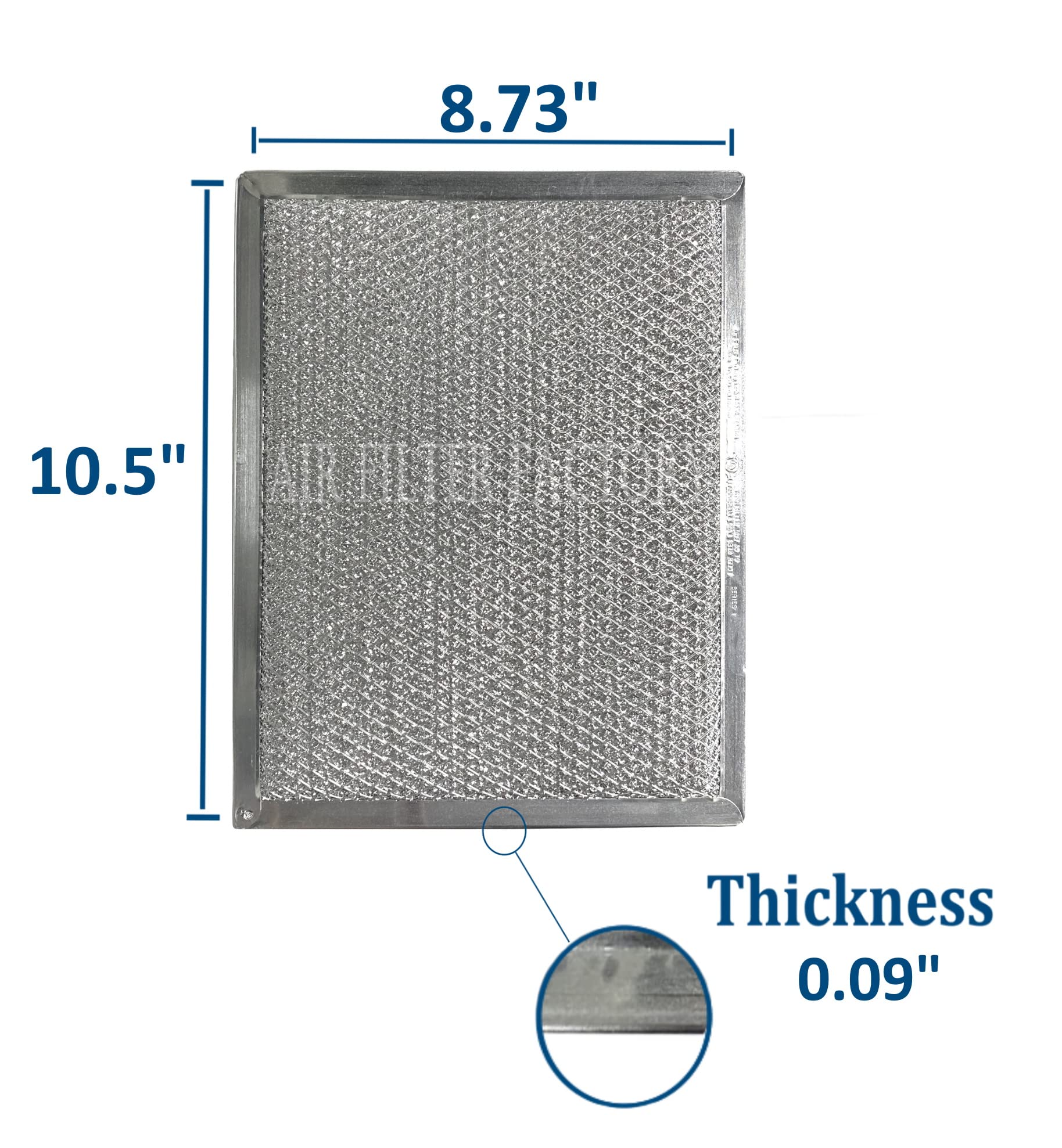 Broan S99010121 Compatible Replacement Air Filter 2-Pack - Aluminum Mesh Grease Filter for Range Hoods & Kitchen Ventilation Systems