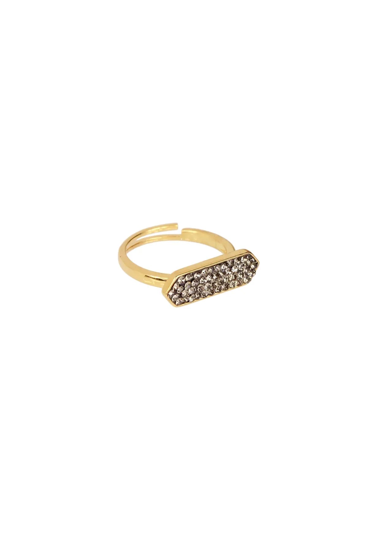 Elegant Gold Plated Crystal Bar Ring for Women - Perfect for Parties, Weddings & Everyday Wear