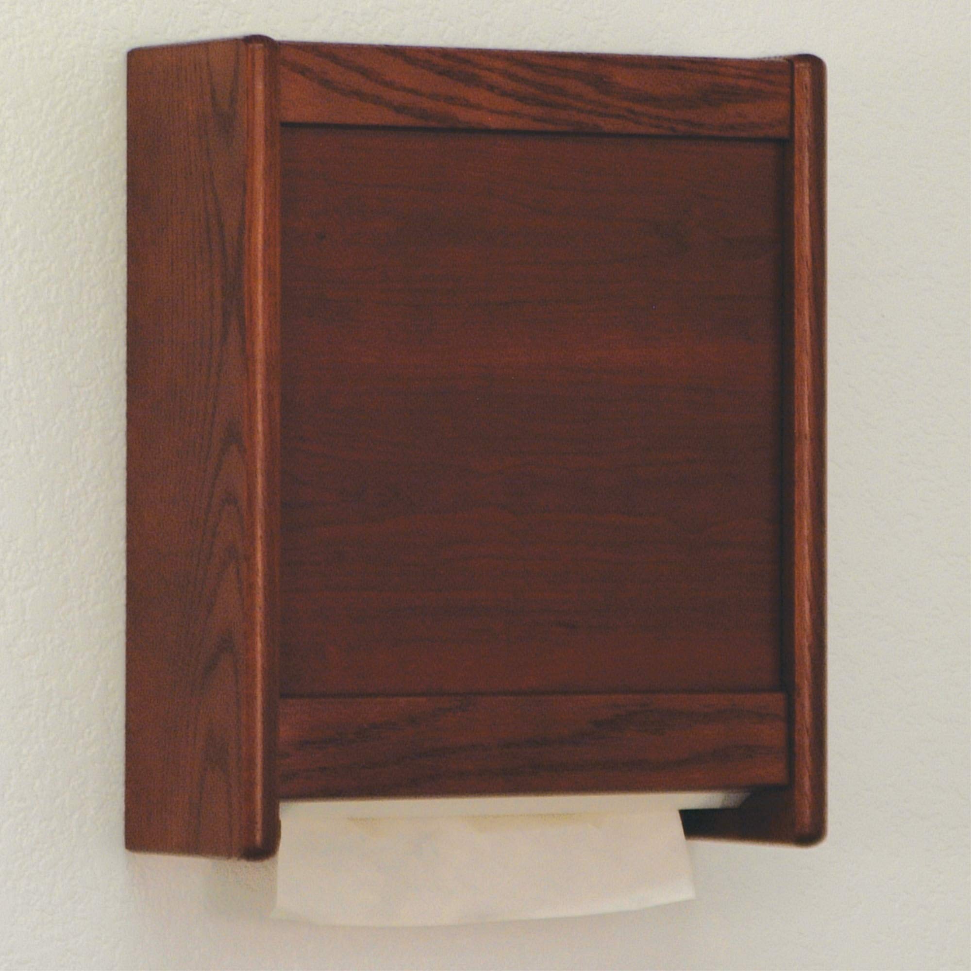 Premium Wooden Mallet C-Fold/Multi-Fold Towel Dispenser - Solid Mahogany for Bathroom, Kitchen & Spa - Elegant Paper Towel Holder for Home & Commercial Use