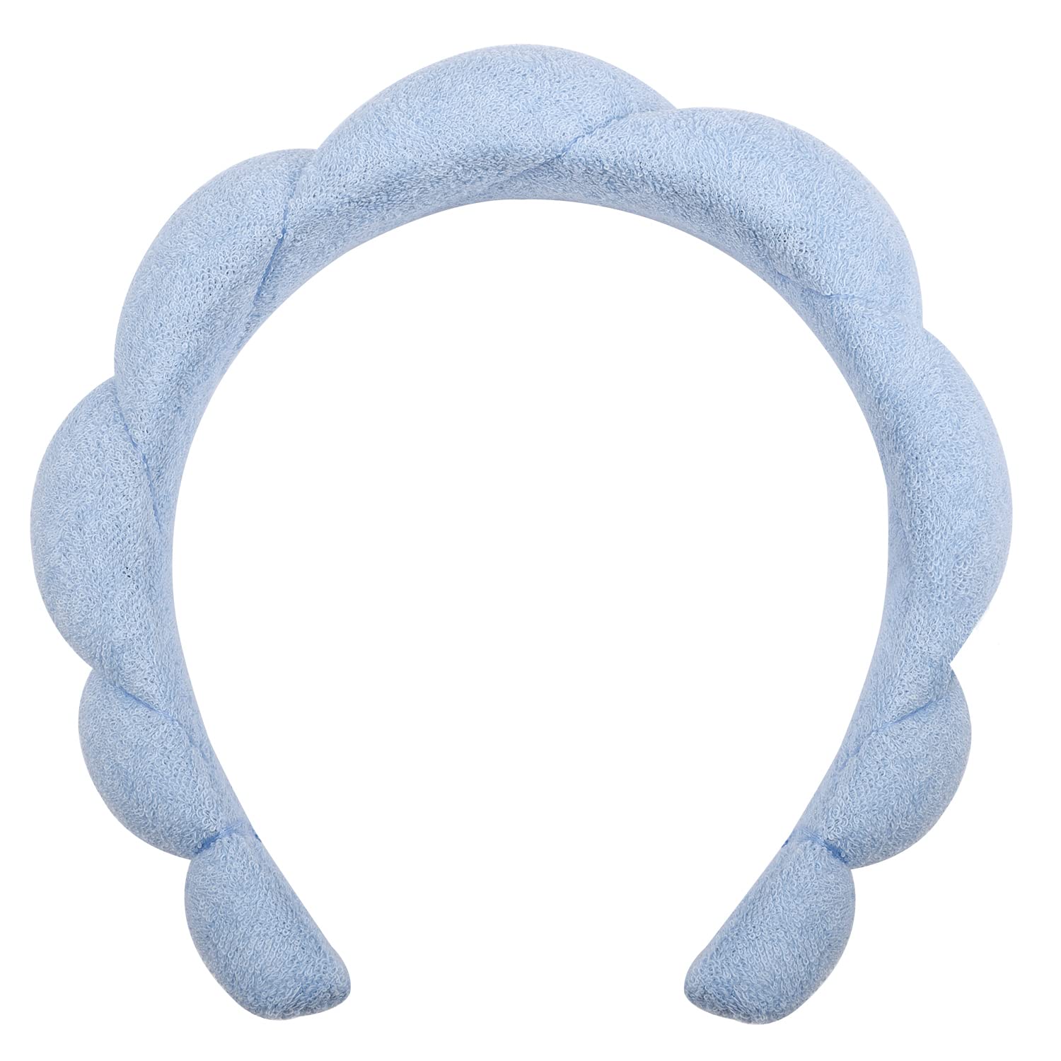 MFUOE Spa Headband for Women & Girls - Soft Terry Cloth Headband for Face Washing, Makeup Removal, Shower & Skincare (Blue) | Perfect for Spa Days, Beauty Routines & At-Home Relaxation