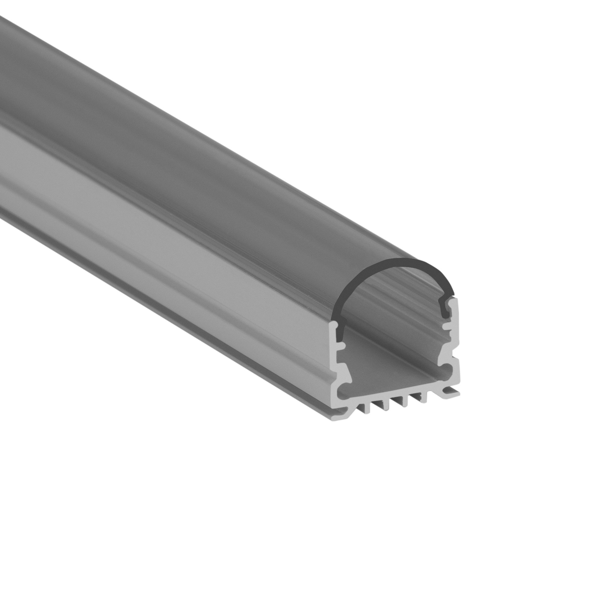 10-Pack 8ft (2.4Meter) LED Aluminum Channels with Clear Arc Diffuser - 961 Series for 16mm/0.63
