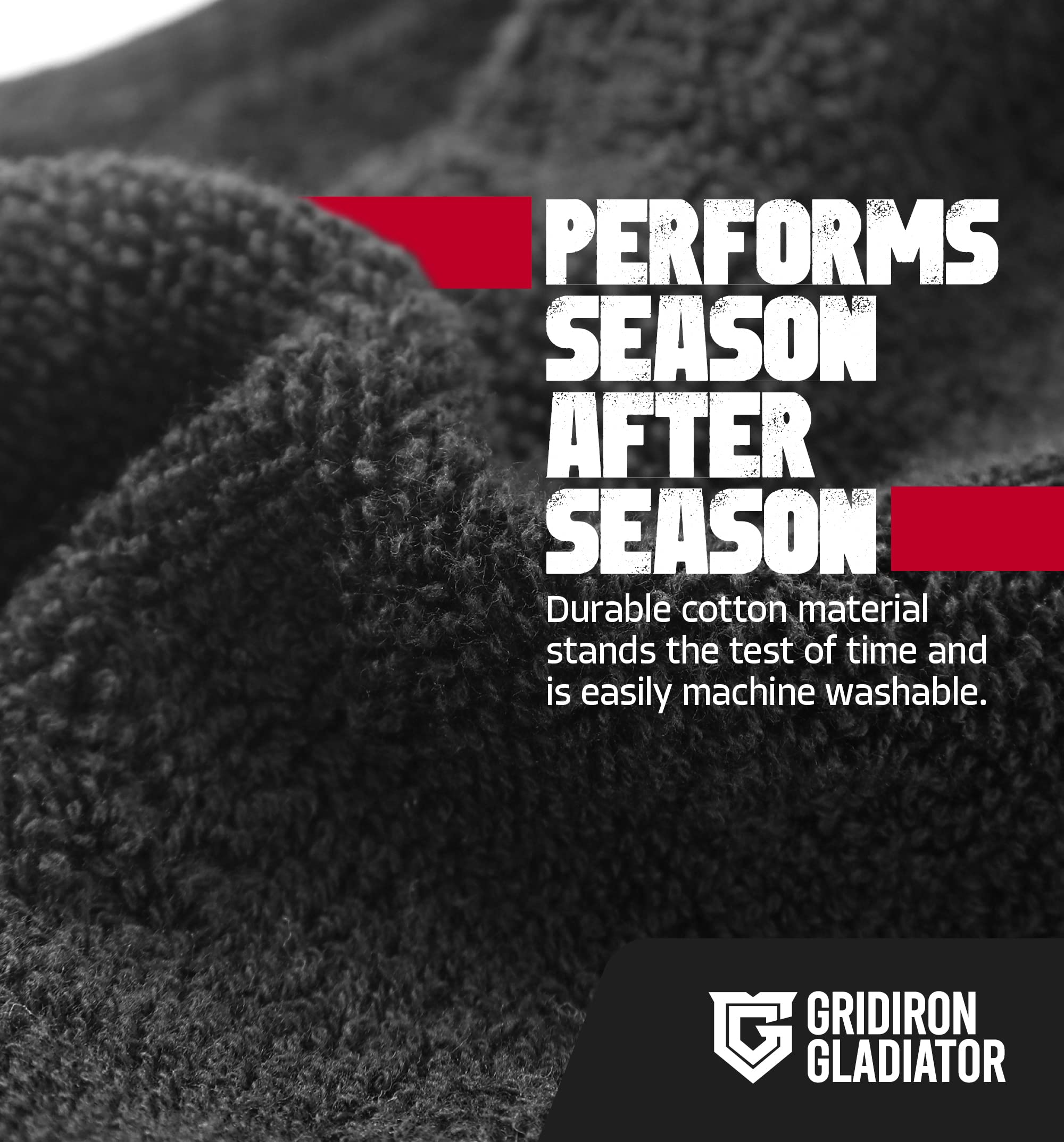 Premium Pure Cotton Football Towel for Youth & Men - Absorbent Sports Sideline Towel with Hook & Loop Closure - Perfect for Quarterbacks, Players & Coaches - Ideal for Training, Games & Outdoor Activities