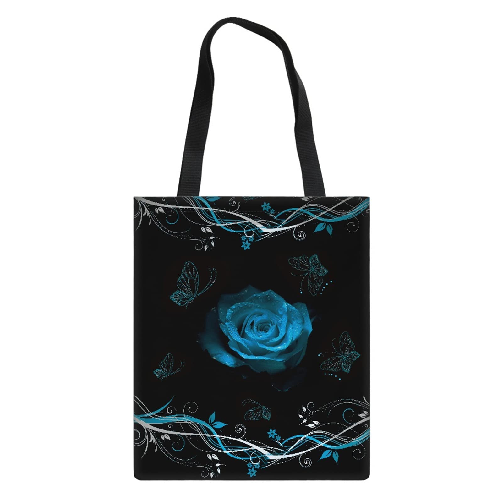 FOR U DESIGNS Women's Canvas Reusable Tote Bag - Eco-Friendly Shopping Tote & Book Bag for Work, School, Beach & Groceries