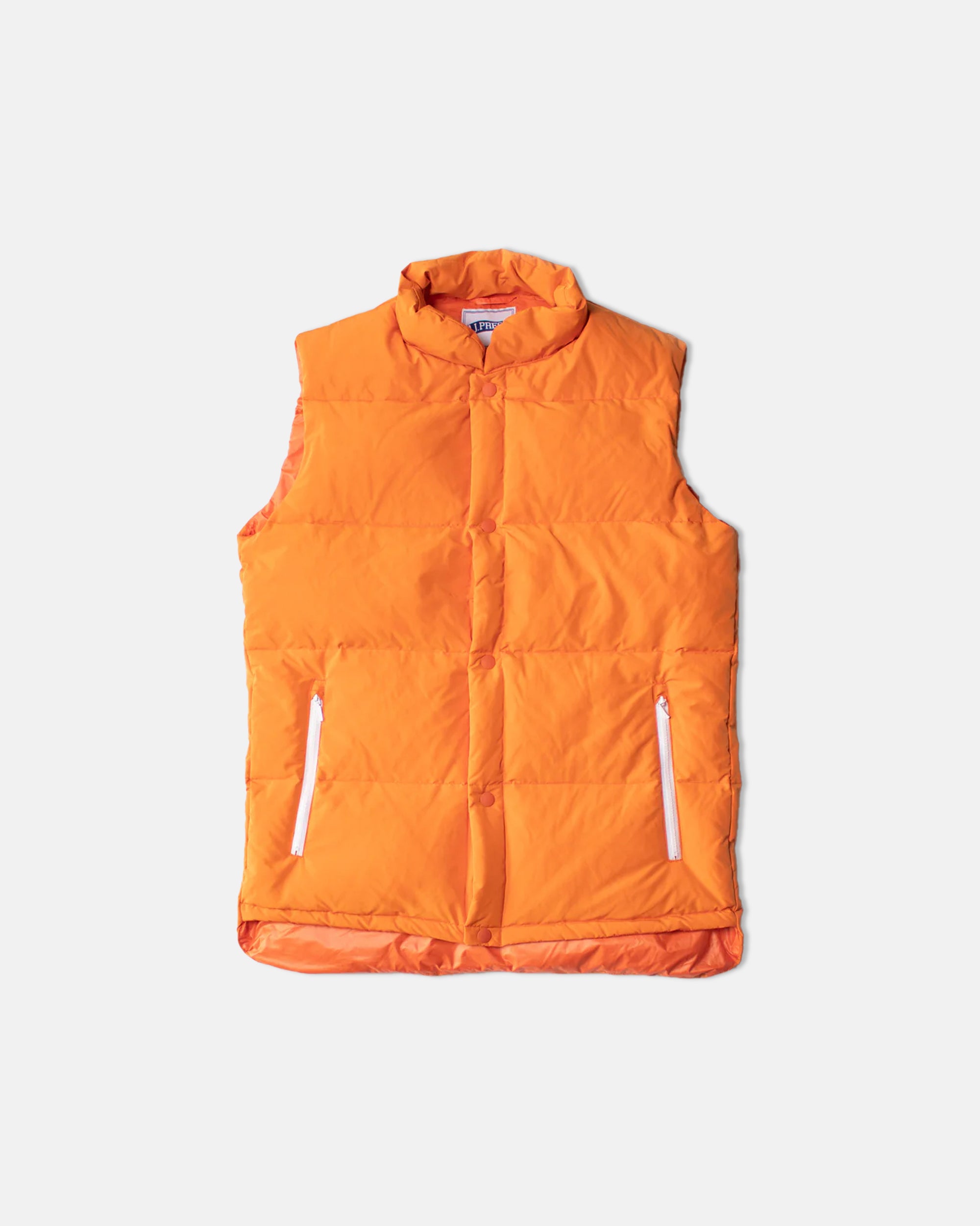 Orange Down Puffer Vest for Men - Lightweight & Warm Trim Fit Jacket for Outdoor Hiking, Camping & Winter Activities