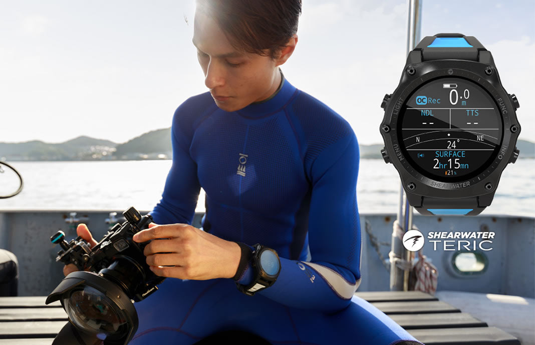 Shearwater Teric Air Integrated Dive Computer - Wrist Mounted Scuba Diving Computer with Wireless Air Integration & Multi-Gas Support for Professional and Recreational Divers