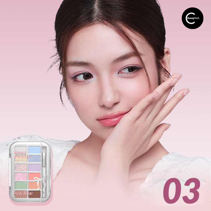 PinkBear 12 Color Eyeshadow Palette - Highly Pigmented, Long Lasting Makeup Kit for Day & Night Looks | Perfect for Parties, Weddings & Everyday Wear