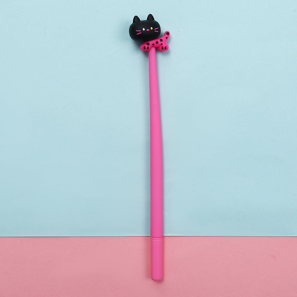 Black Cat Wiggle Gel Pen - Smooth Writing Gel Ink Pens for School, Office & Note Taking - Fun Wiggling Cat Design for Kids & Adults - Perfect for Journaling, Drawing & Gifts