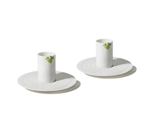 Premium Kaeru Mocha Cup and Saucer Set - 2-Piece Ceramic Coffee Cups with Saucers for Espresso, Latte & Tea - Perfect for Home, Cafe or Gift Giving