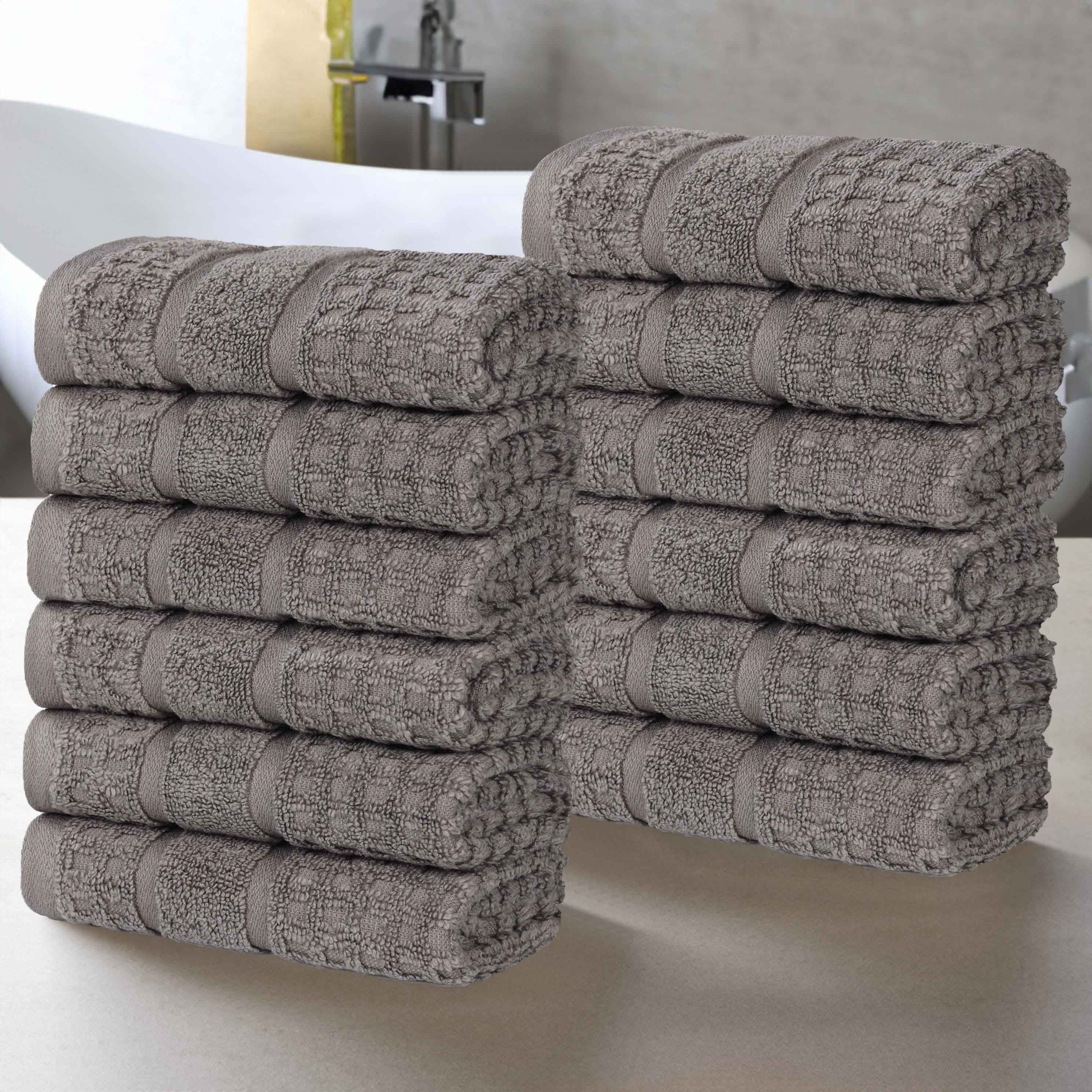12-Pack Zero Twist Cotton Waffle Honeycomb Face Towels | Ultra Soft & Absorbent | Perfect for Spa, Gym, Travel & Daily Skincare Routine