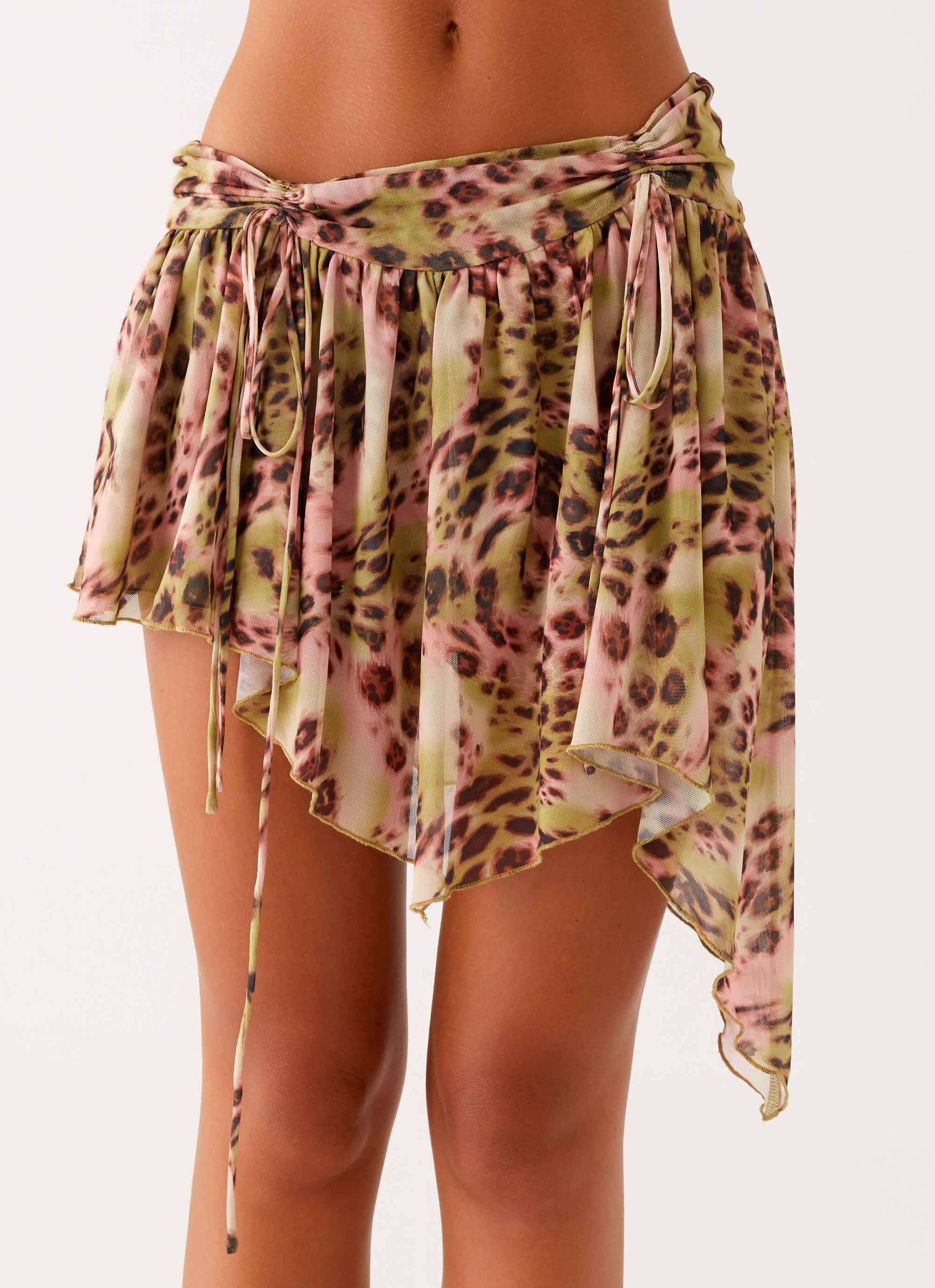 Hot Like Me Mini Skirt - Sexy Swirl Leopard Print Short Skirt for Women | Perfect for Night Out, Club Wear & Party Outfits