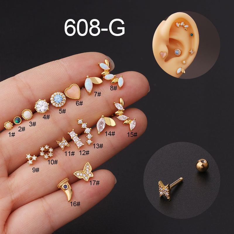 16G Cartilage Tiny Stud Earrings - Surgical Steel Sword Design Earrings for Women | Perfect for Pierced Ears, Daily Wear & Unique Gift Giving