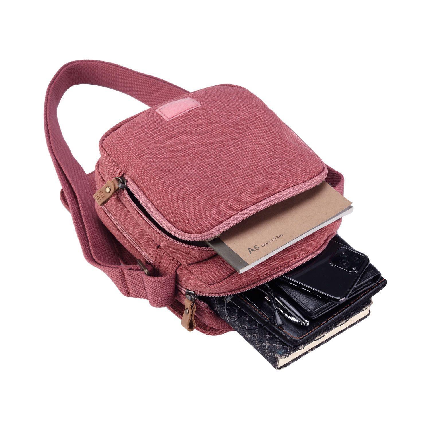 TRP0239 Troop London Classic Canvas Crossbody Bag - Stylish & Durable for Travel, Work & Everyday Use