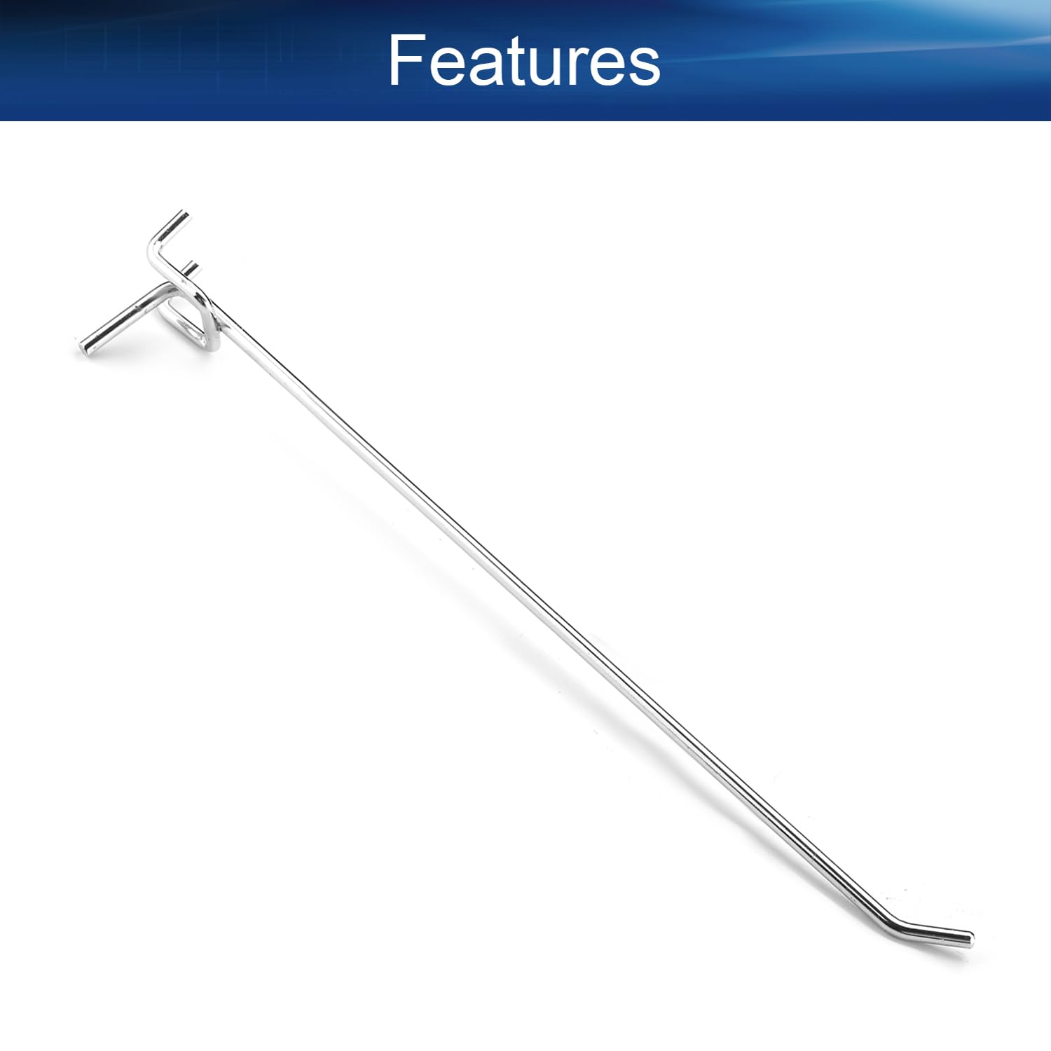 10 Pack 10-Inch Iron Pegboard Hooks for 1/8