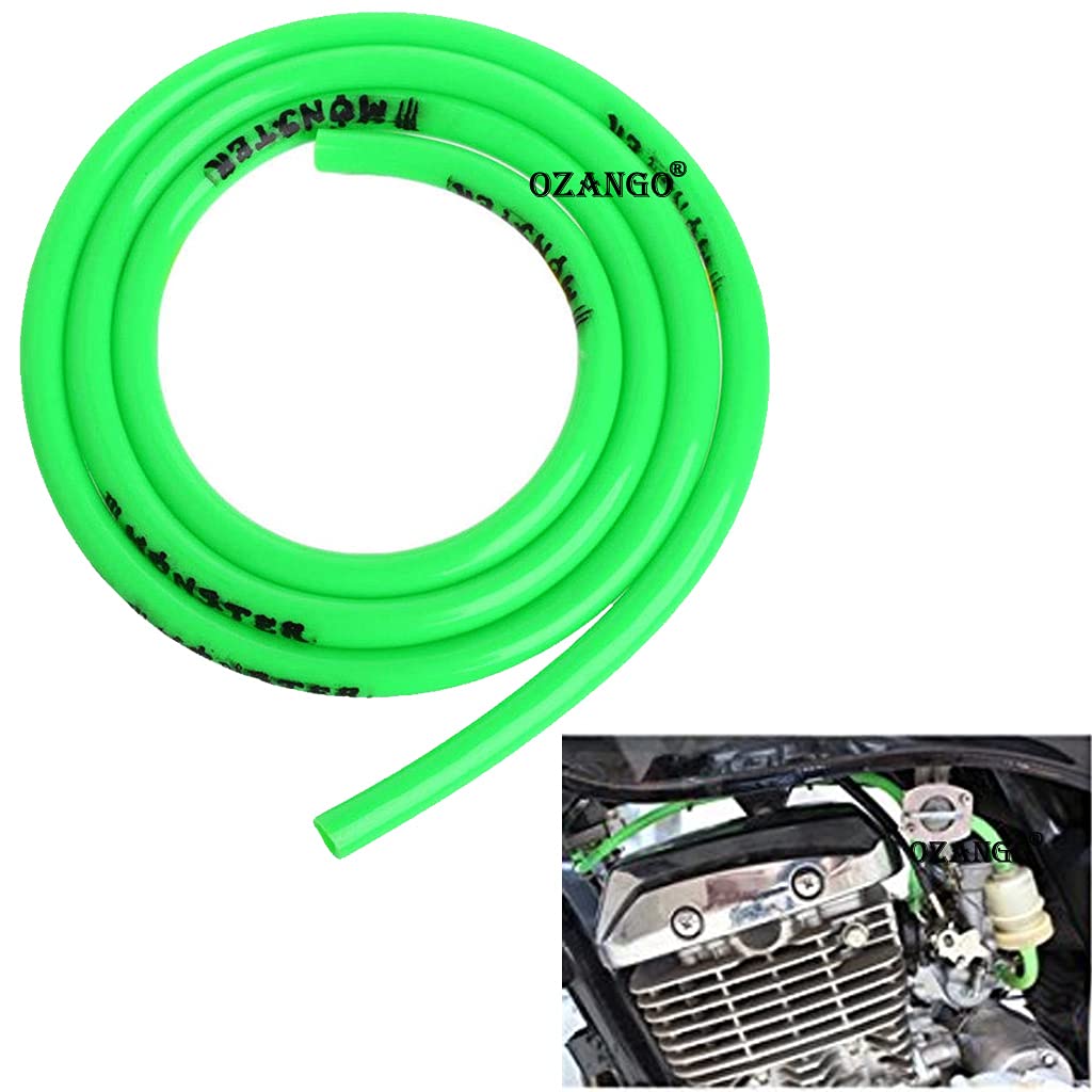 OZANGO 39-Inch Universal Fuel Line Hose - Green Gas Oil Petrol Tube Pipe Compatible with Mahindra Cars & Motorcycles - Perfect for Bike, ATV, Lawn Mower & Small Engine Repair