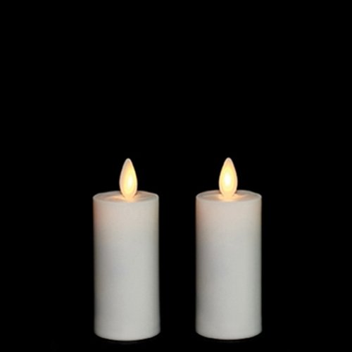 Liown Moving Flame Votives Candles - Set of 2 with Timer & Remote Control - Battery Operated Flameless Candles for Home Decor, Wedding, Christmas, and Romantic Ambiance