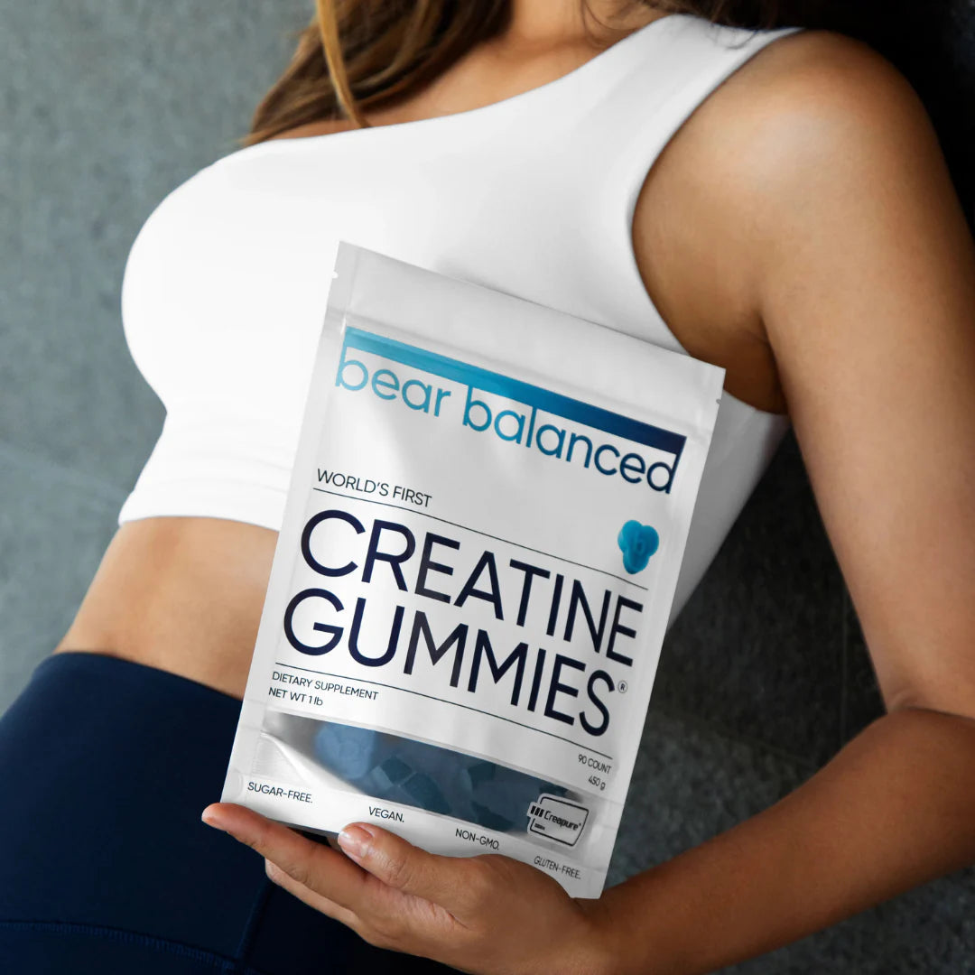 Bear Balanced Creatine Gummies - Sugar Free Muscle Recovery Supplement for Athletes & Fitness Enthusiasts | Pre & Post Workout Support for Strength Training, Gym Performance & Muscle Growth