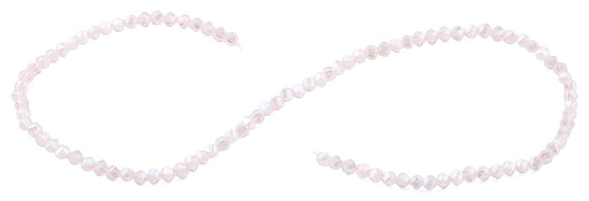 4mm Pink Twist Round Faceted Crystal Beads for Jewelry Making - DIY Bracelets, Necklaces & Craft Projects