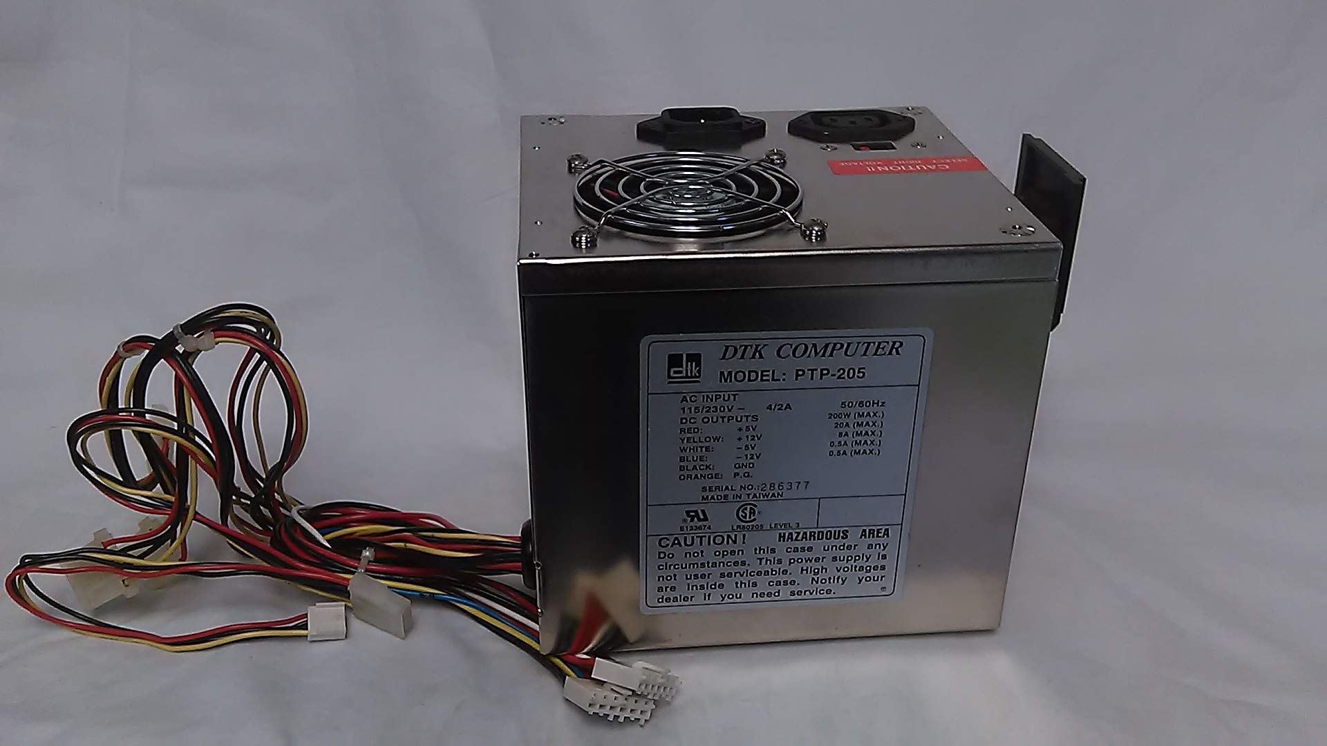 DTK PTP-205 200W Power Supply - High Efficiency ATX PSU for Gaming PCs & Workstations | Reliable Power for Gaming, Mining & Office Use