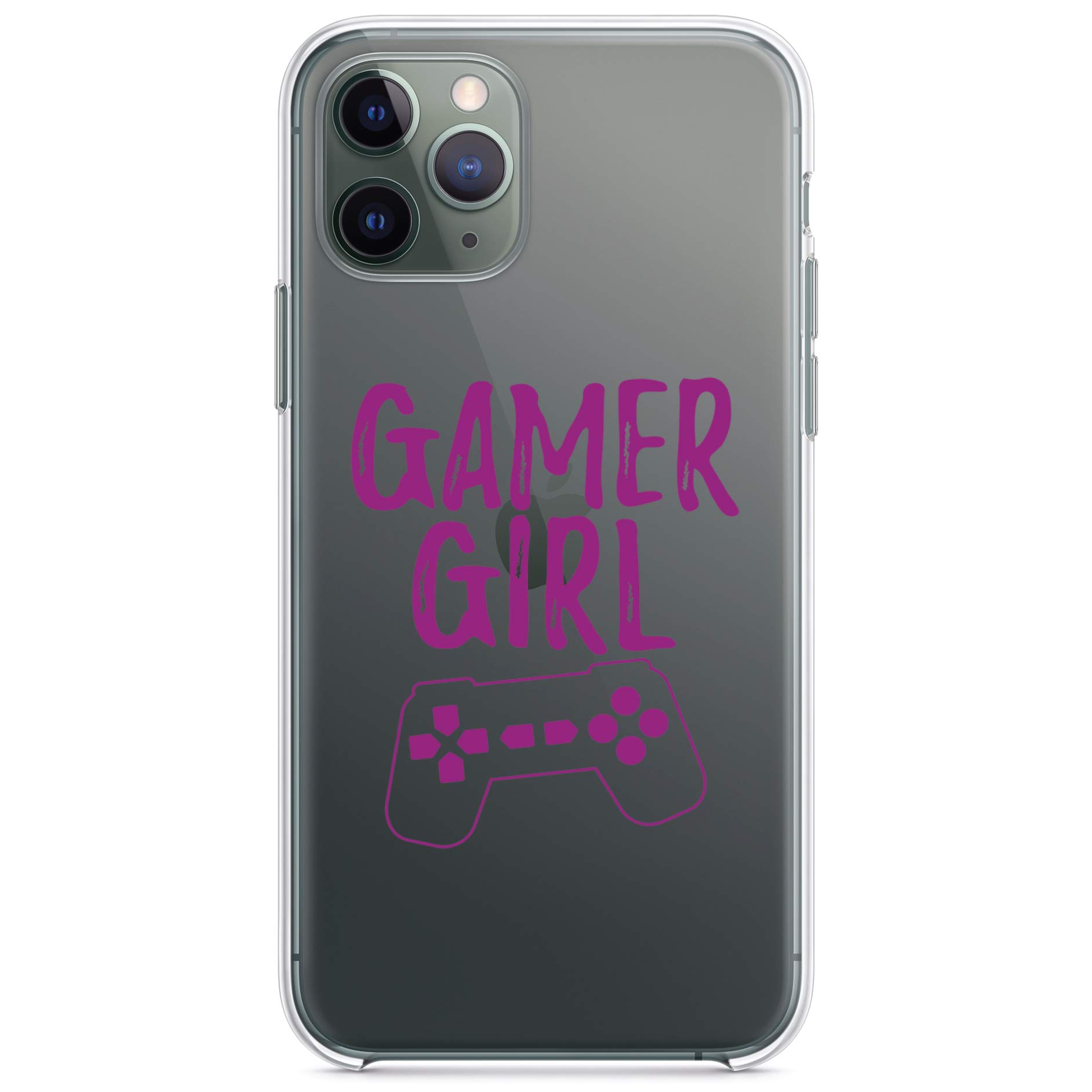 DistinctInk Clear Shockproof Hybrid Case for iPhone 13 Pro (6.1 Inch) - TPU Bumper & Acrylic Back with Tempered Glass Screen Protector - Gaming Phone Case for Women - Perfect for Video Games, Streaming & Everyday Protection