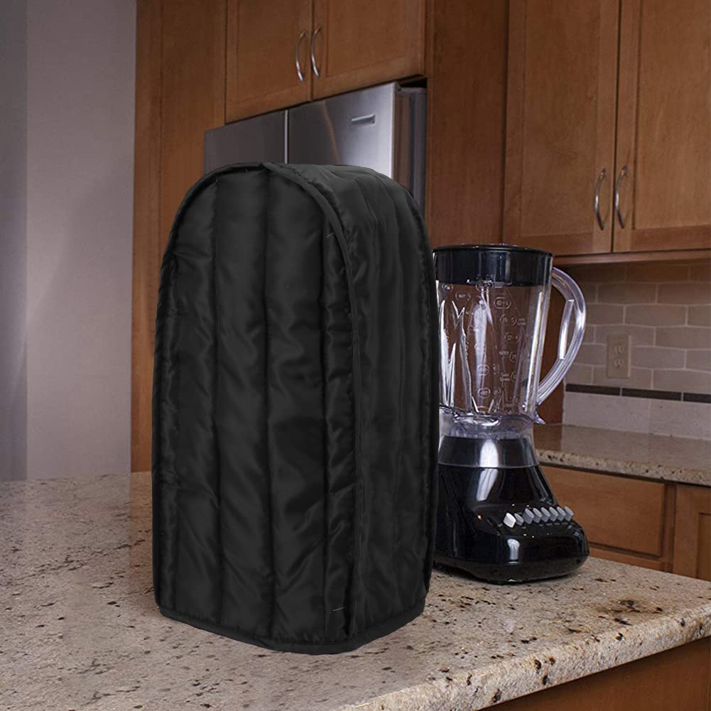 Premium Blender Dust Cover - Stand Mixer & Coffee Maker Appliance Protector | Anti-Fingerprint Polyester Kitchen Cover | Dustproof & Stain Resistant | Perfect for Kitchen Countertop Organization & Appliance Protection (Black)